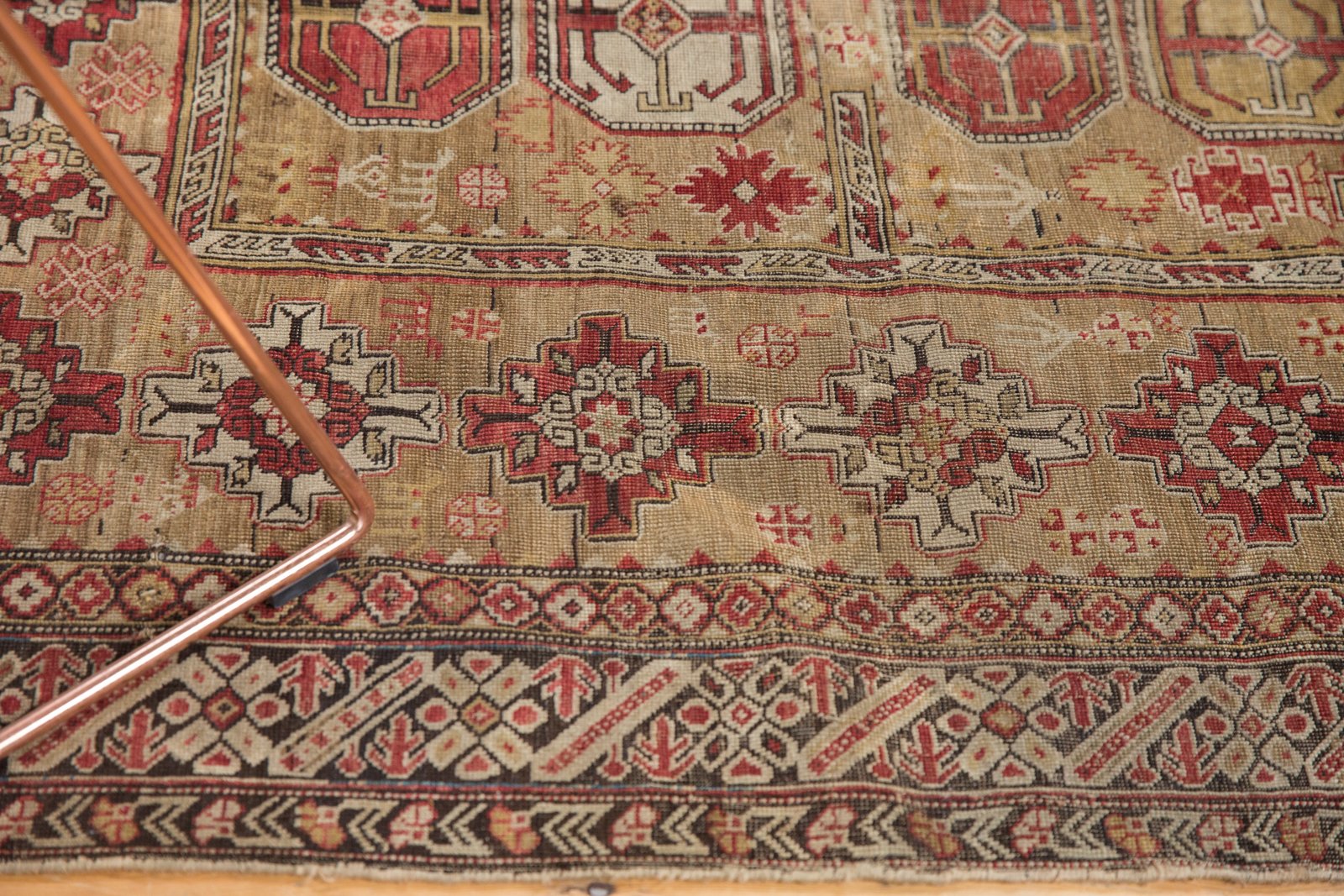 4x4.5 Antique Caucasian Square Rug // ONH Item 5266 Image 7