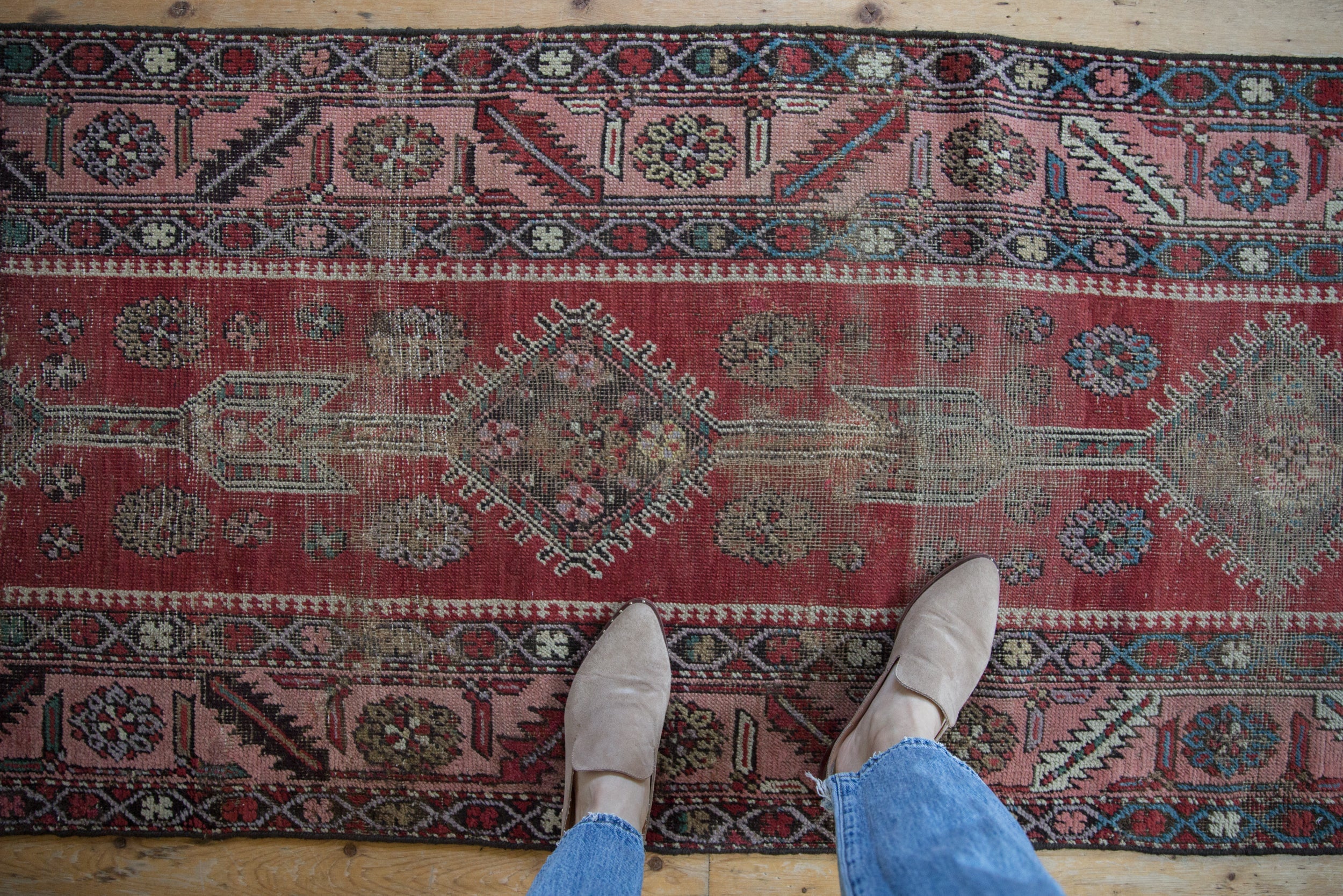 2.5x13.5 Antique Karabagh Rug Runner // ONH Item 5548 Image 1