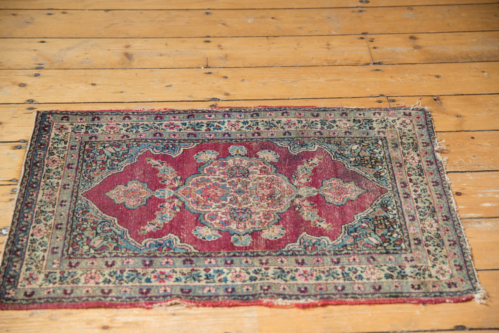 2x3 Antique Kerman Rug Mat // ONH Item 5551 Image 6