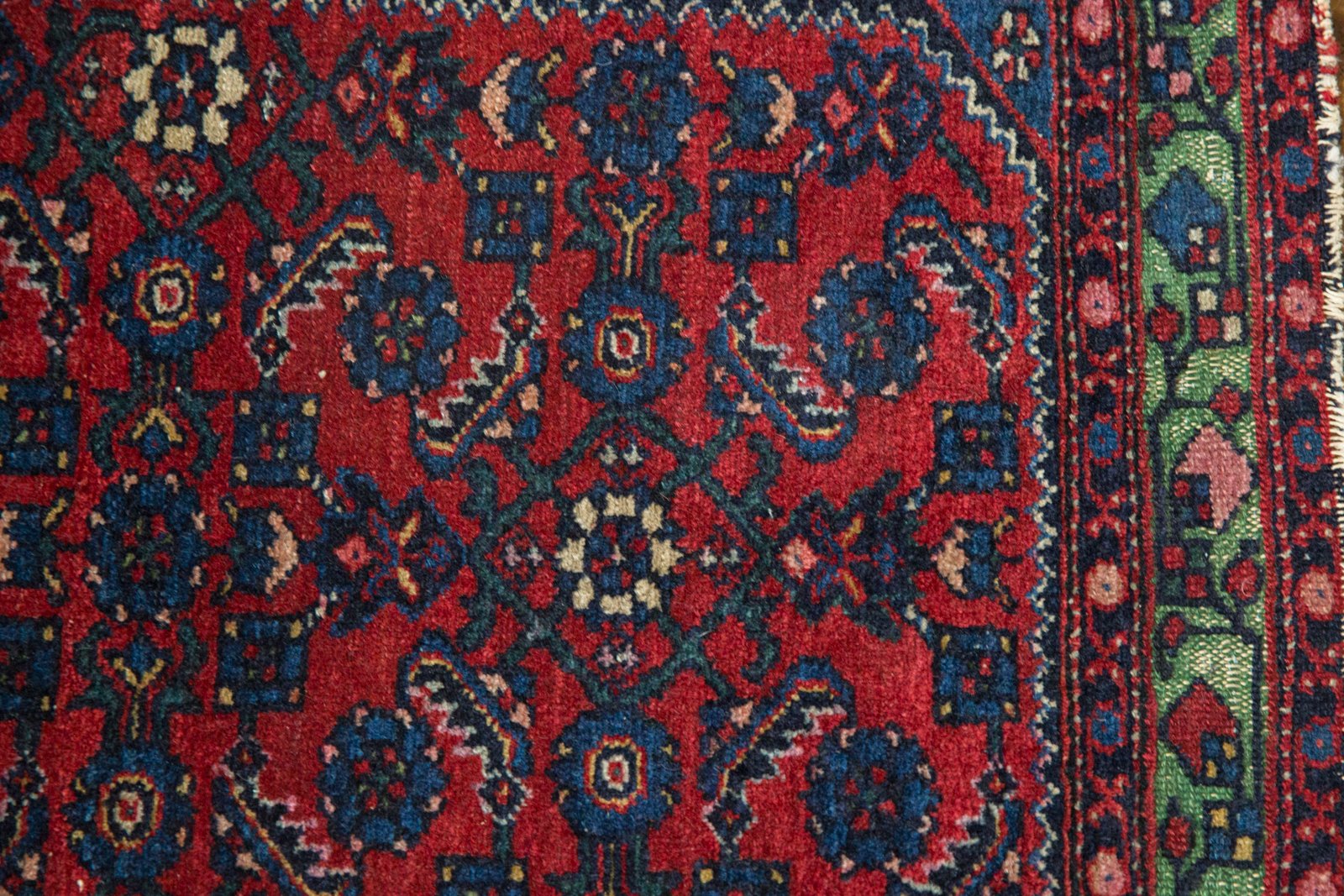 2x2.5 Antique Fine Hamadan Square Rug Mat // ONH Item 5555 Image 2