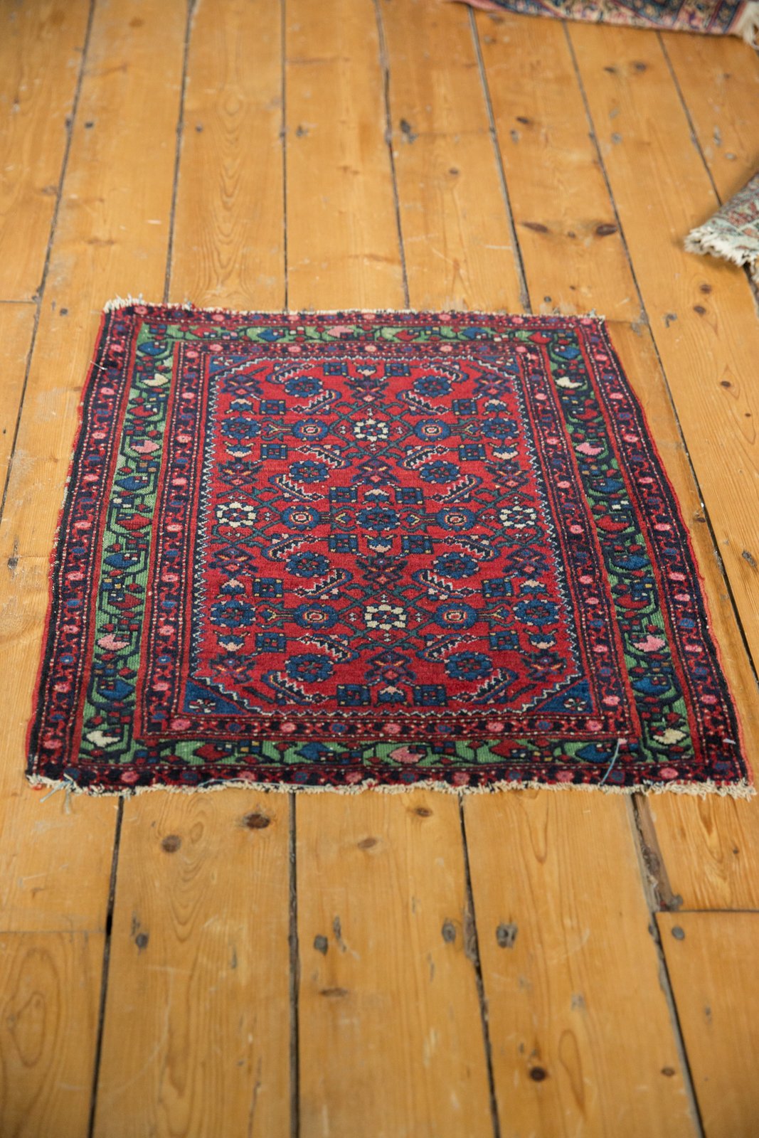 2x2.5 Antique Fine Hamadan Square Rug Mat // ONH Item 5555 Image 6