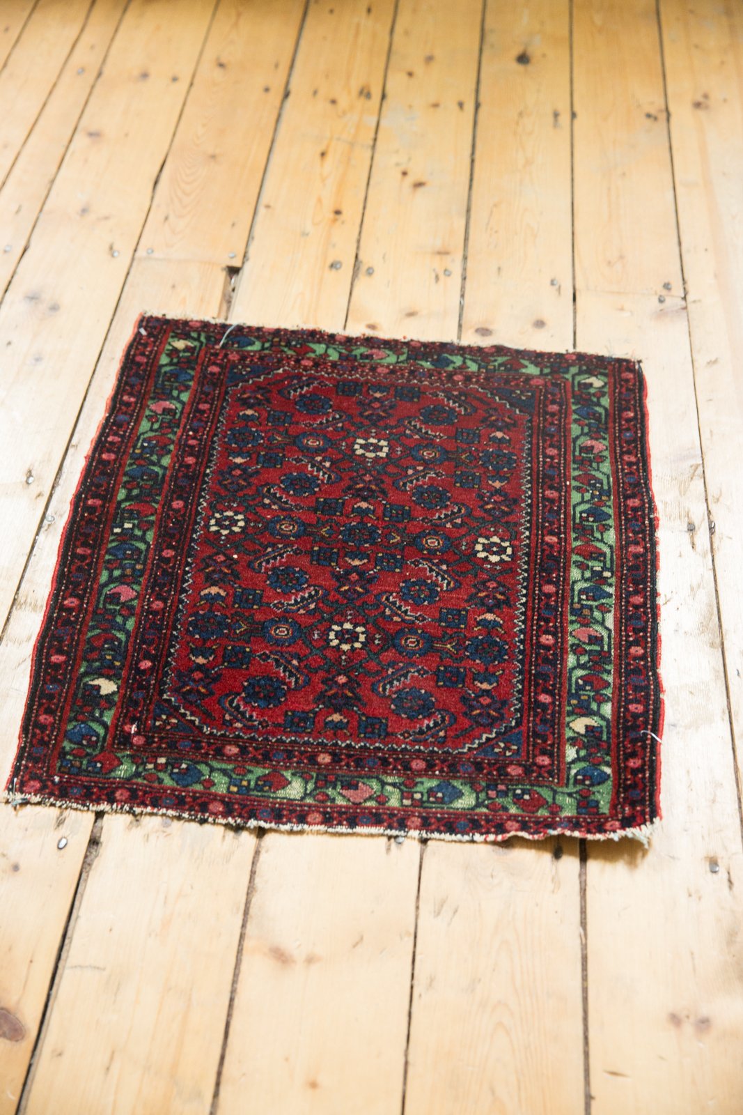 2x2.5 Antique Fine Hamadan Square Rug Mat // ONH Item 5555 Image 8