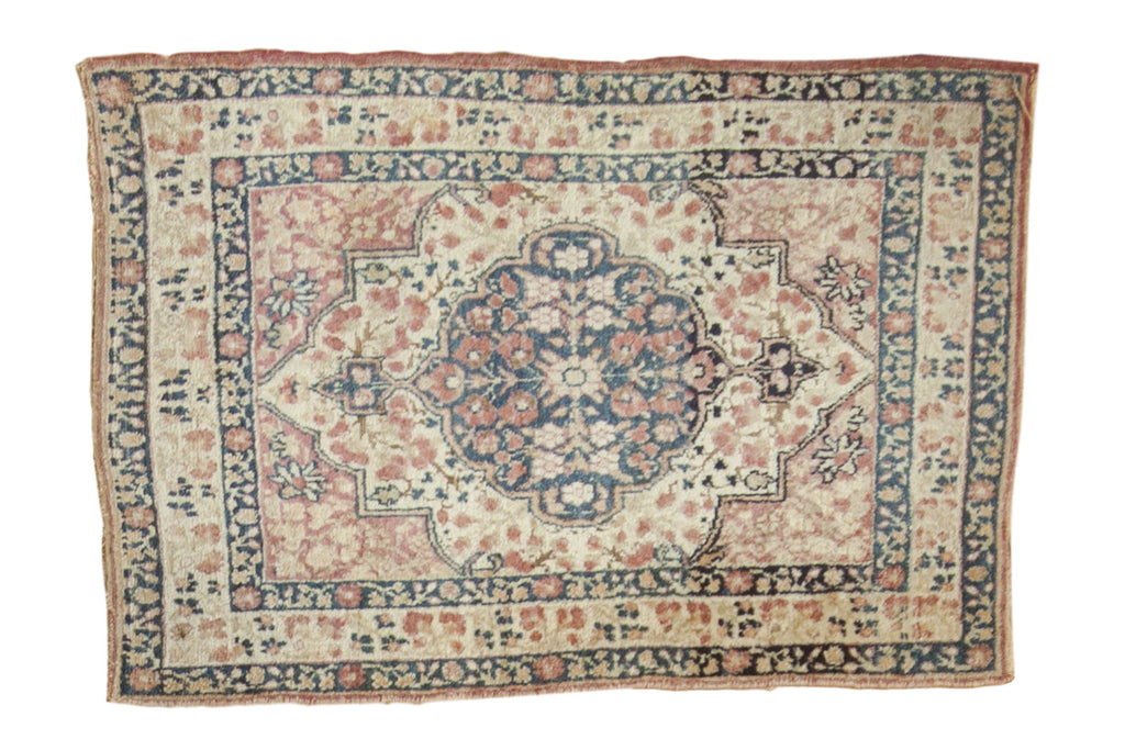 2x2.5 Antique Kerman Square Rug Mat // ONH Item 5926