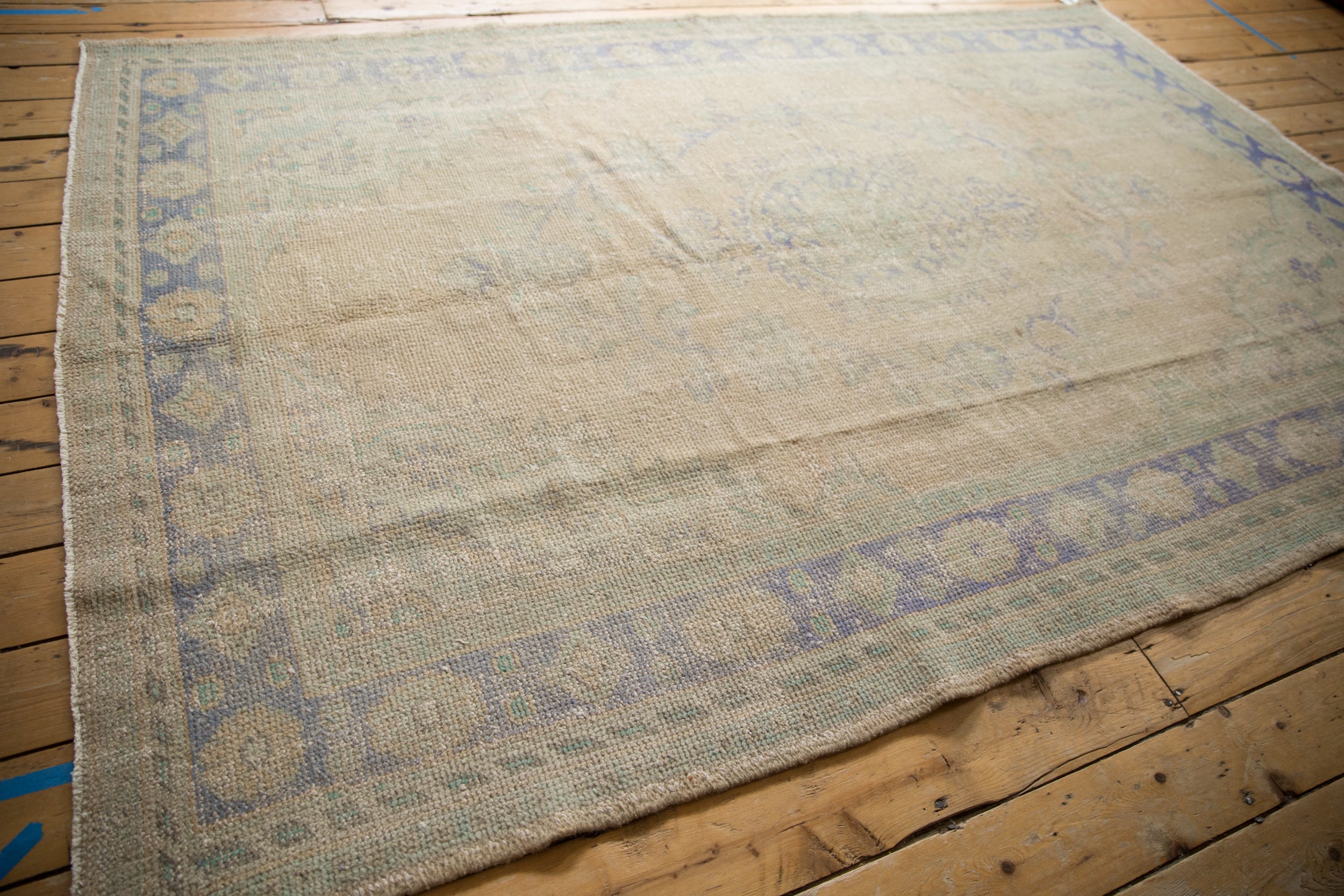 6x9.5 Vintage Distressed Oushak Carpet // ONH Item 7147 Image 7
