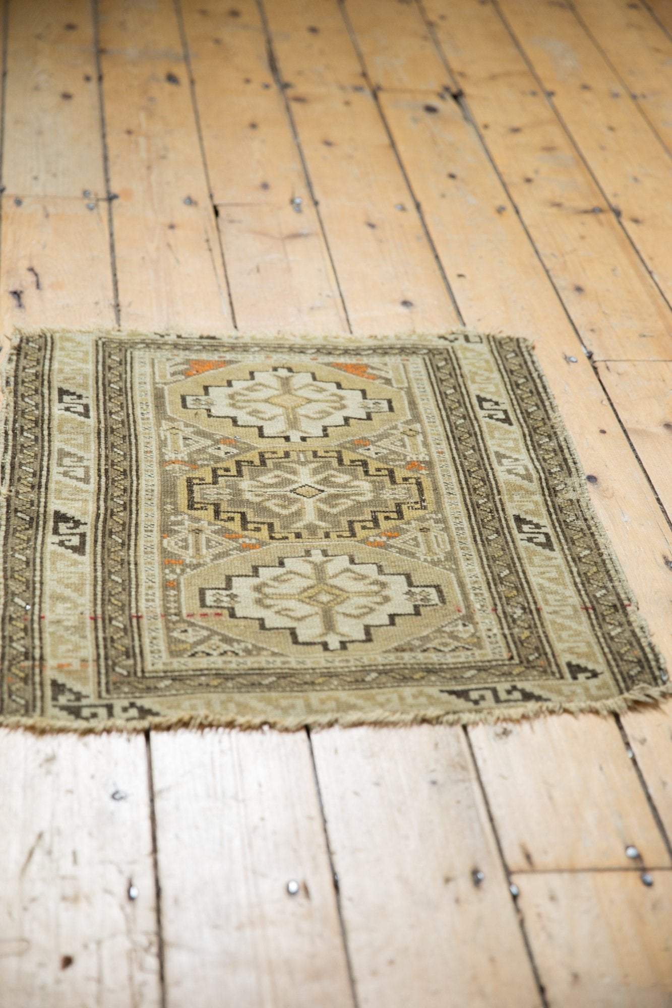 2x2.5 Antique Caucasian Square Rug Mat // ONH Item 7340 Image 2