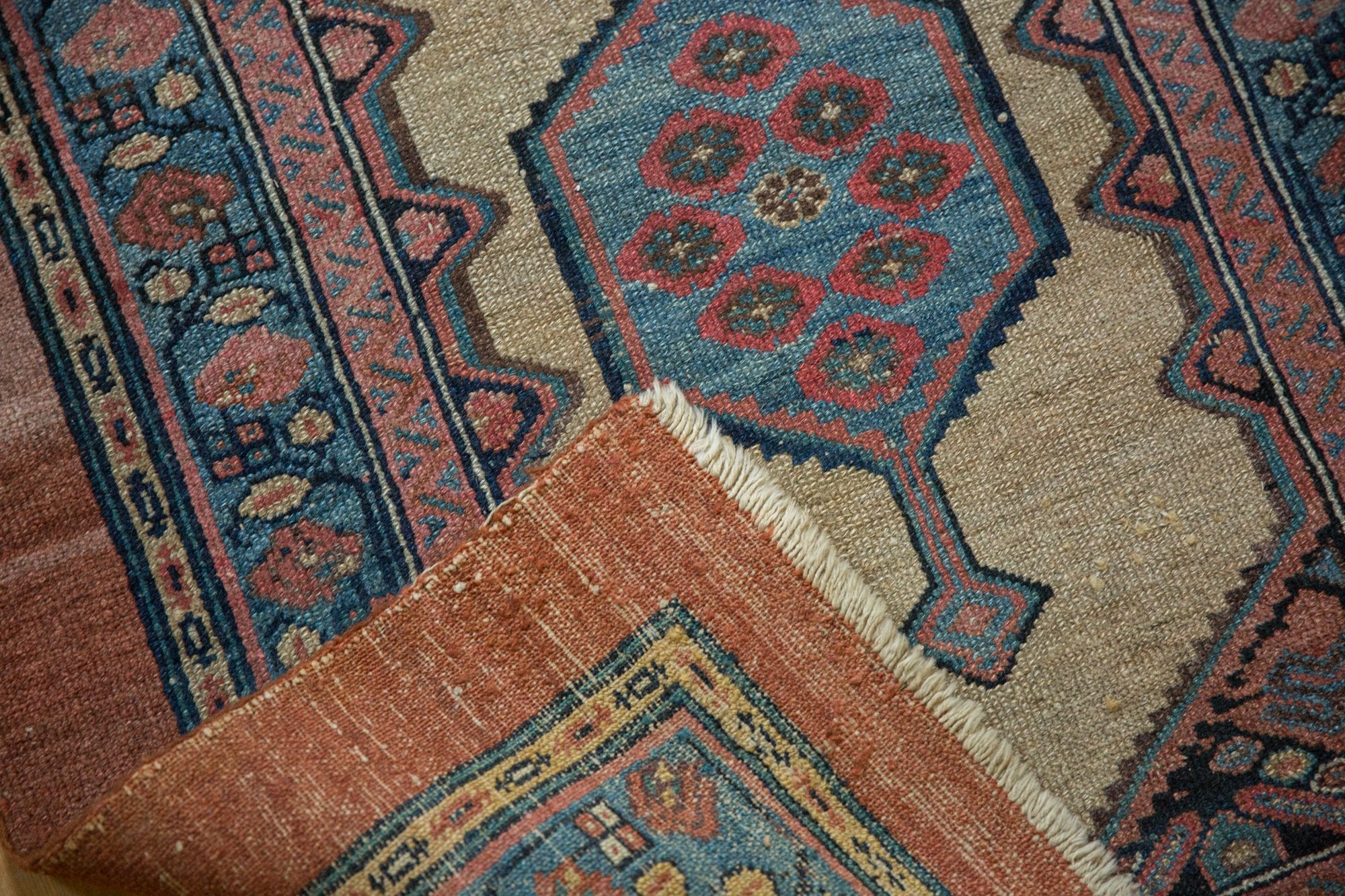 3x4 Antique Camel Hair Serab Square Rug // ONH Item 7381 Image 12