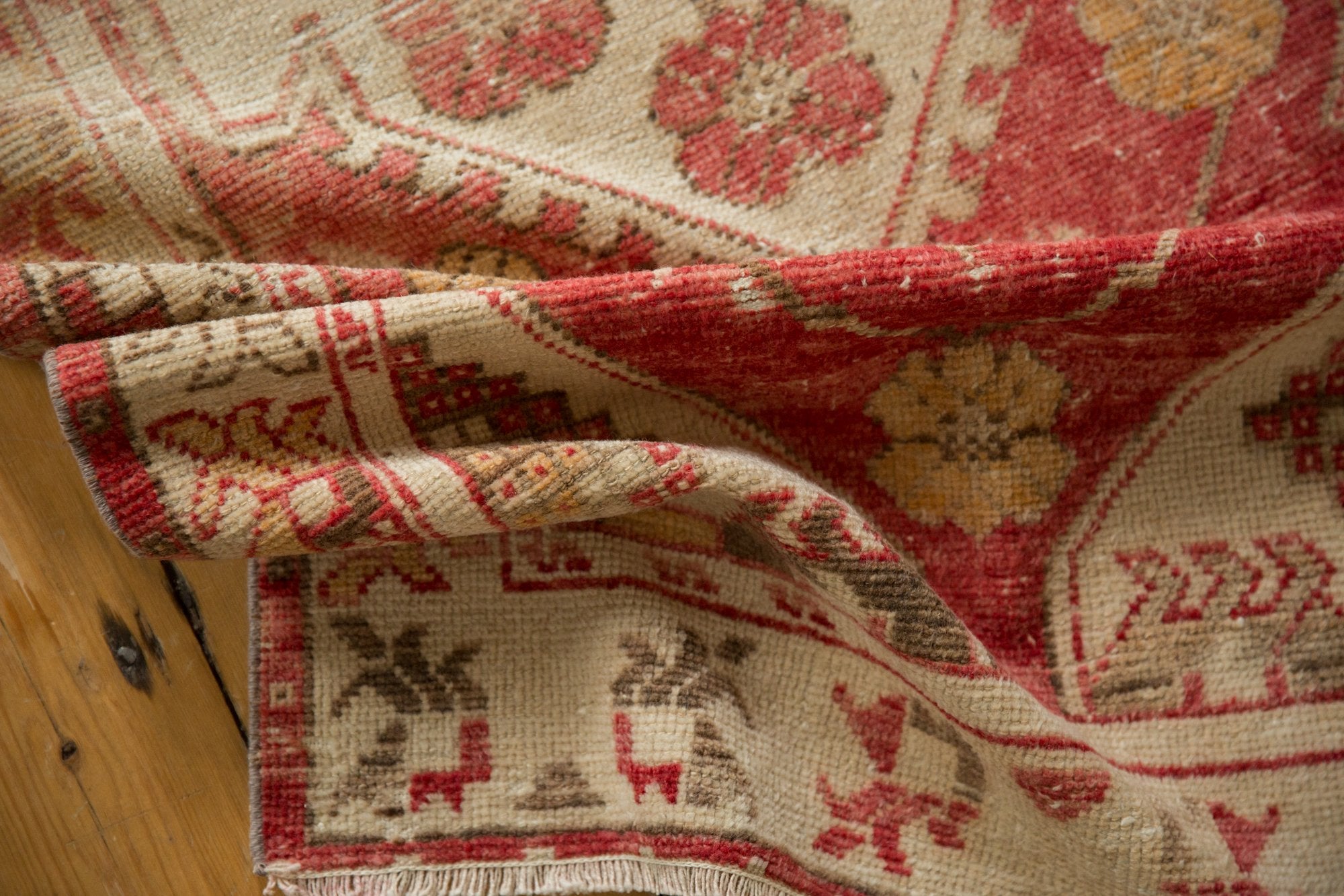 2.5x11 Vintage Distressed Oushak Rug Runner // ONH Item 7618 Image 9