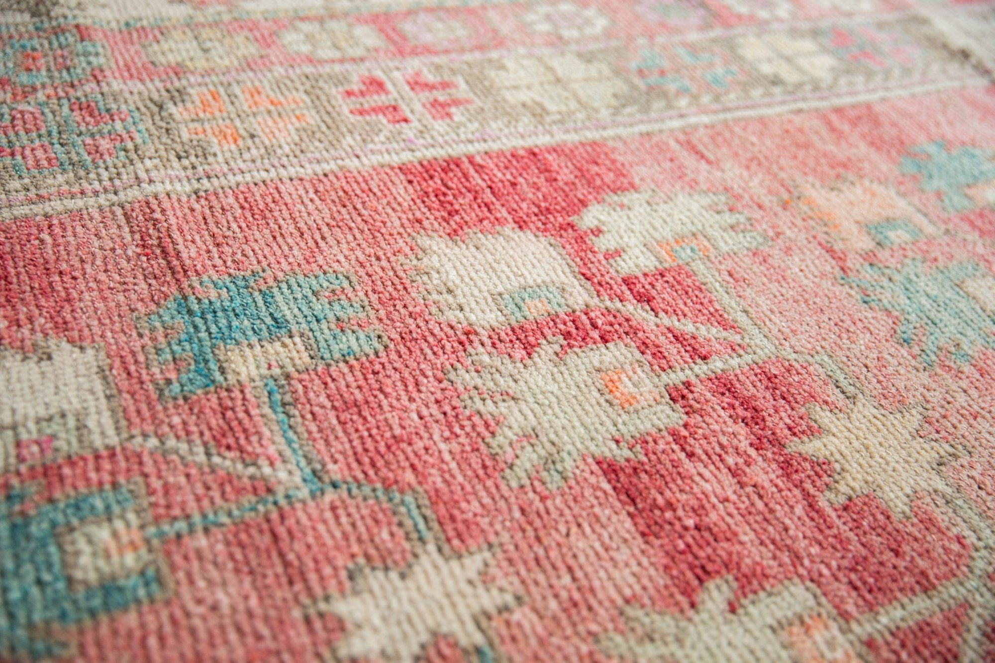4.5x9.5 Vintage Distressed Oushak Rug Runner // ONH Item 7627 Image 3