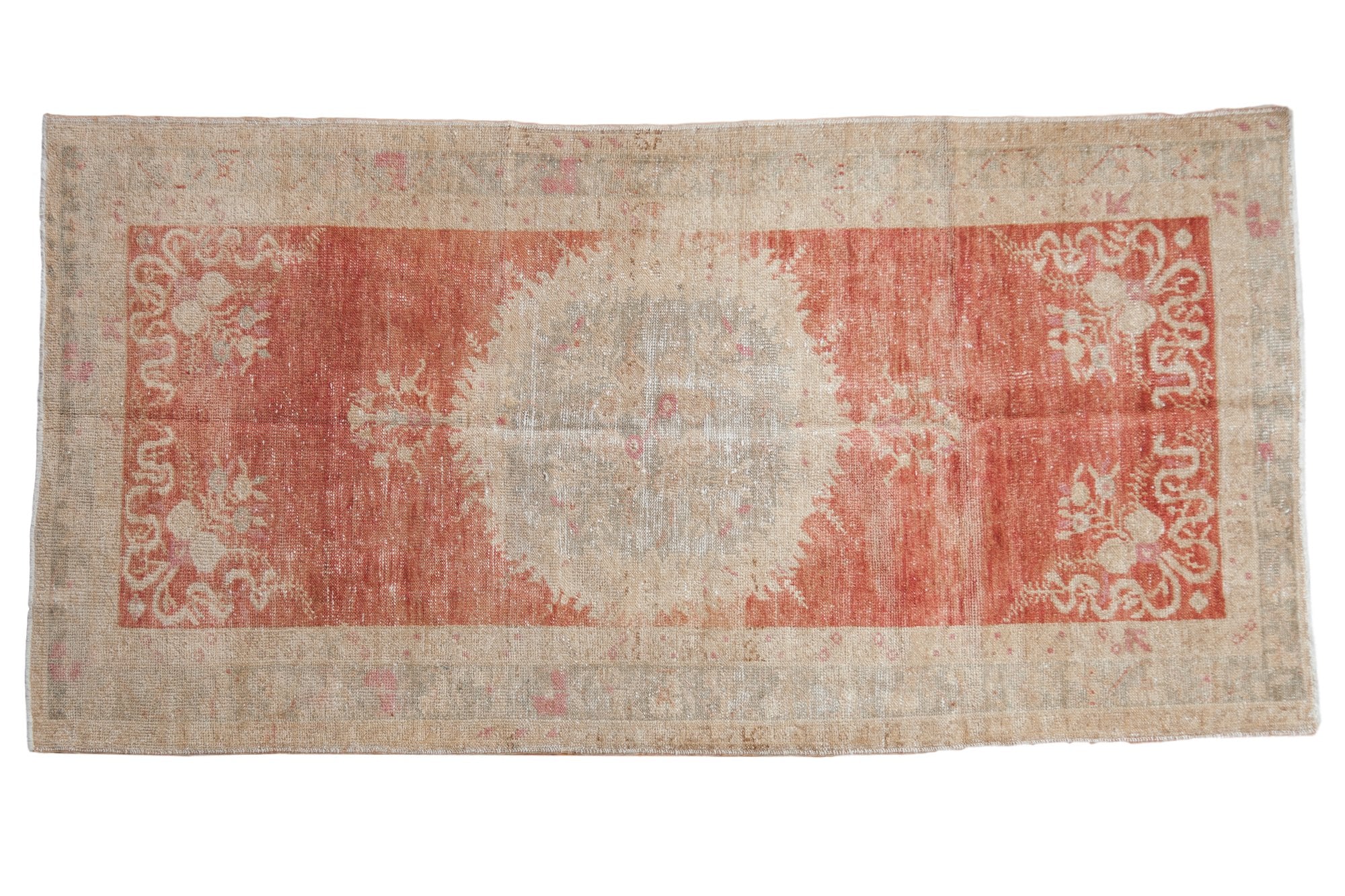 3.5x6.5 Vintage Distressed Oushak Rug // ONH Item 7790