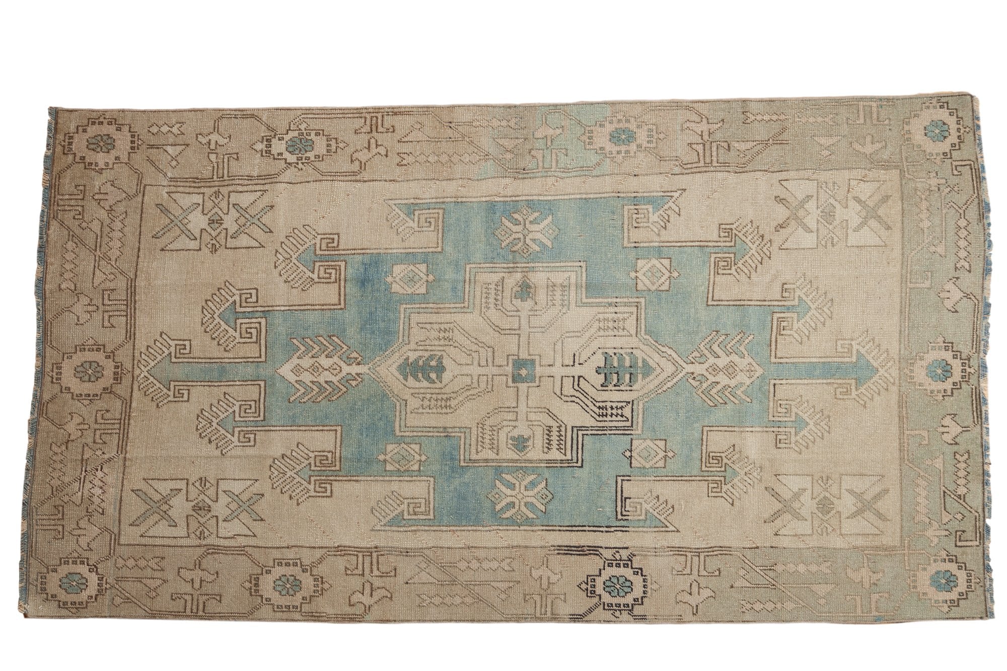4.5x8.5 Vintage Distressed Oushak Rug // ONH Item 7979