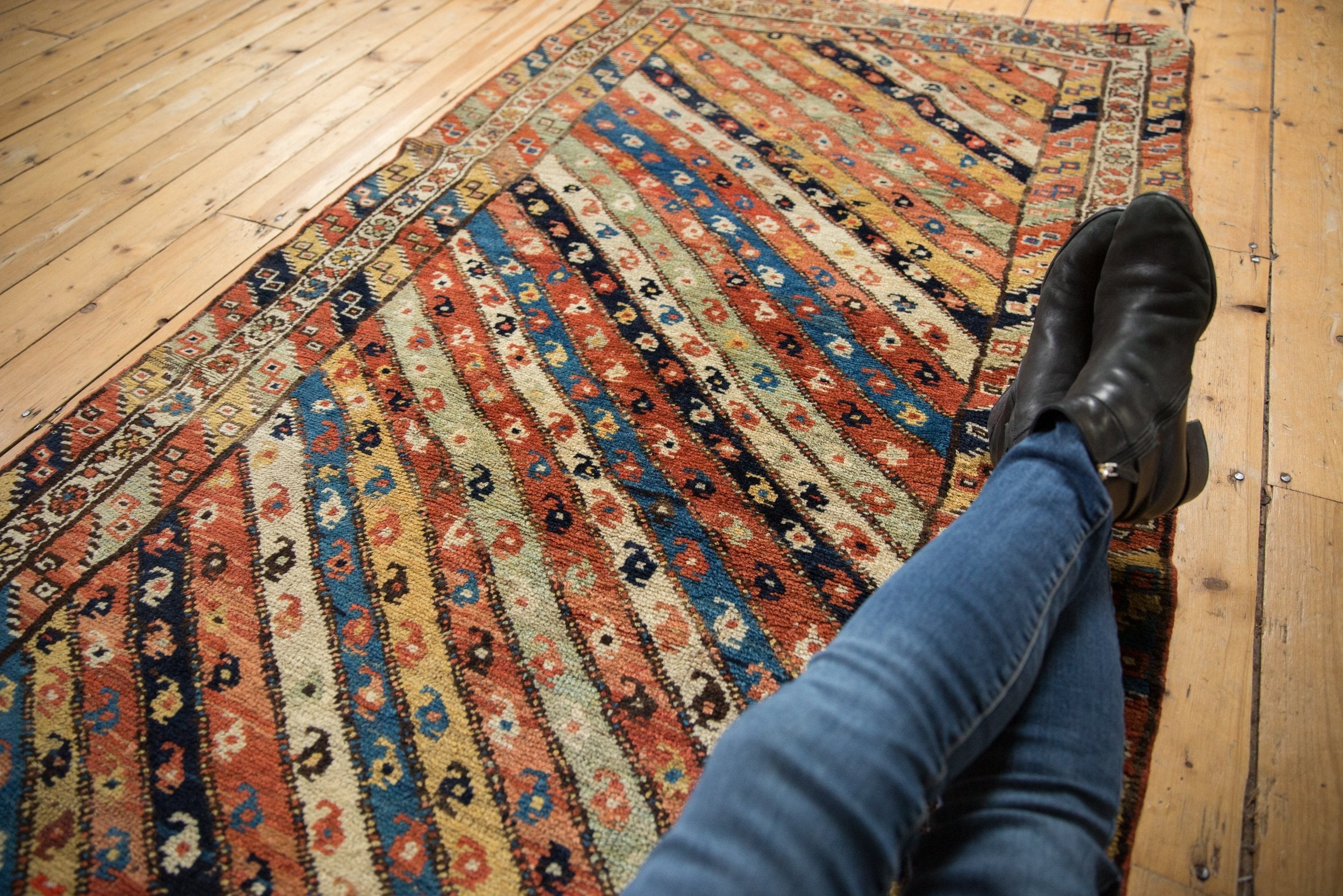 3.5x8.5 Antique Kurdish Rug Runner // ONH Item 8089 Image 1