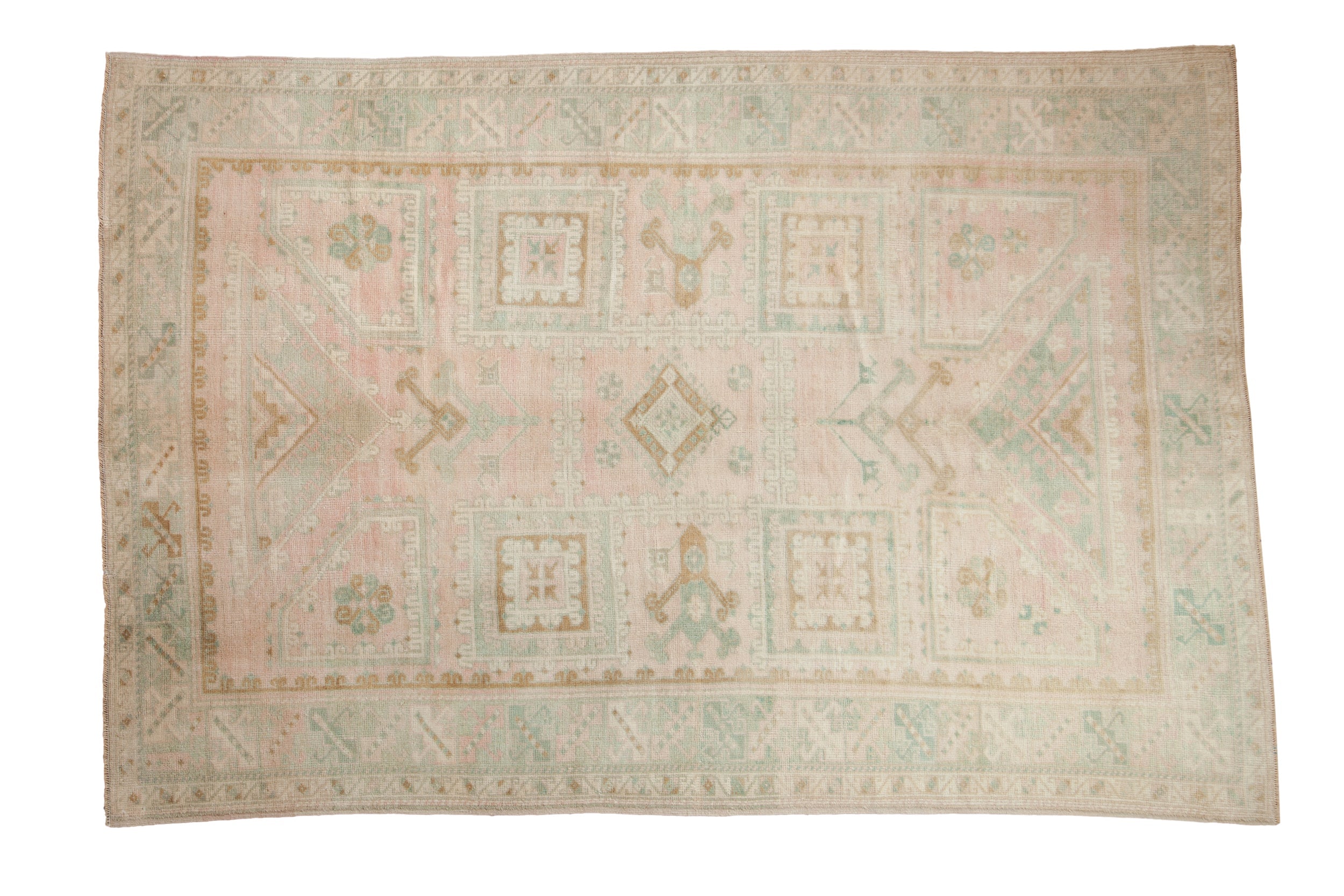 Vintage Distressed Oushak Carpet // ONH Item: 8229