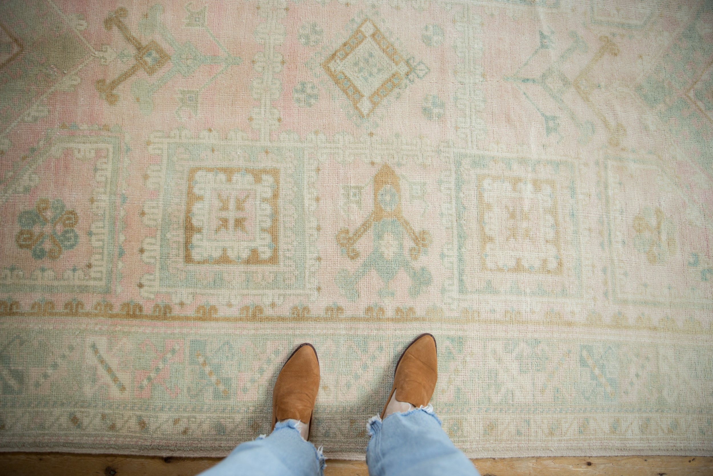 Vintage Distressed Oushak Carpet // ONH Item: 8229, Image 1