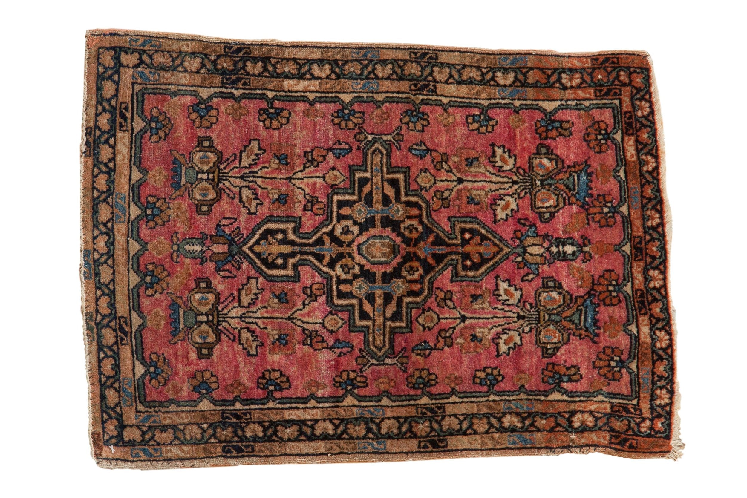 2x2.5 Vintage Farahan Sarouk Square Rug Mat // ONH Item 8486