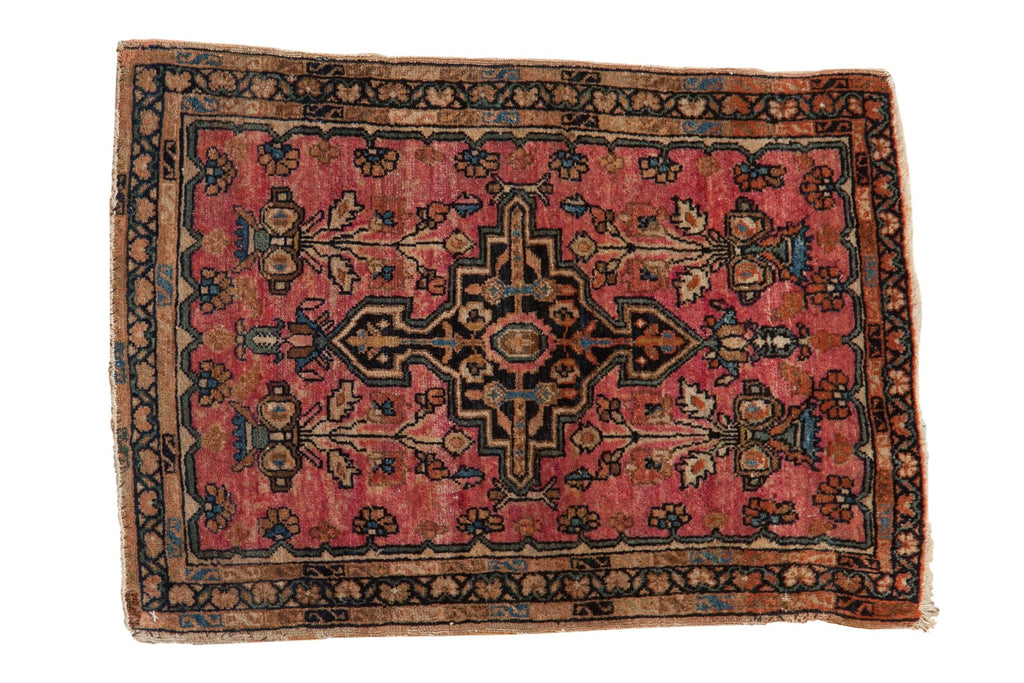 2x2.5 Vintage Farahan Sarouk Square Rug Mat // ONH Item 8486