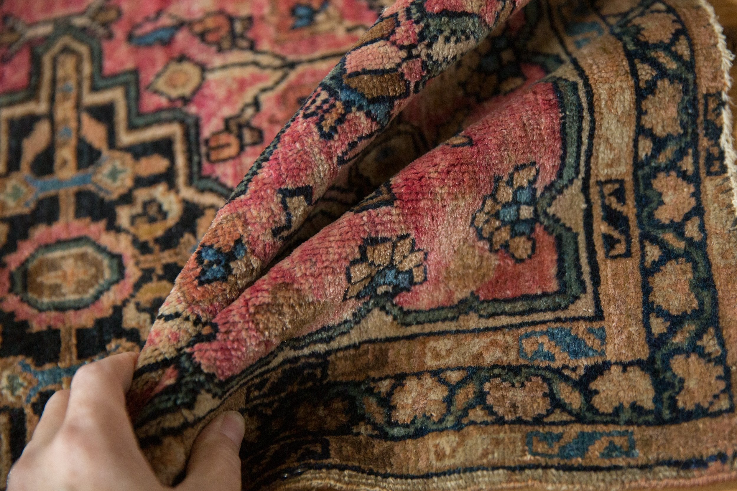 2x2.5 Vintage Farahan Sarouk Square Rug Mat // ONH Item 8486 Image 7