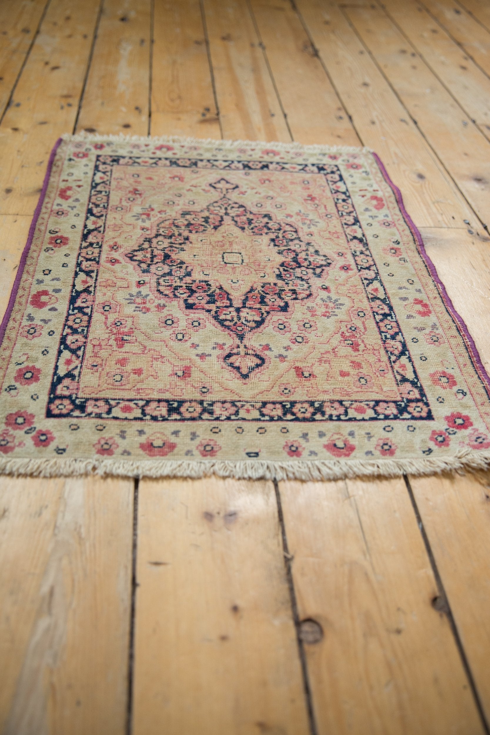 2x2.5 Antique Kerman Square Rug Mat // ONH Item 8490 Image 2