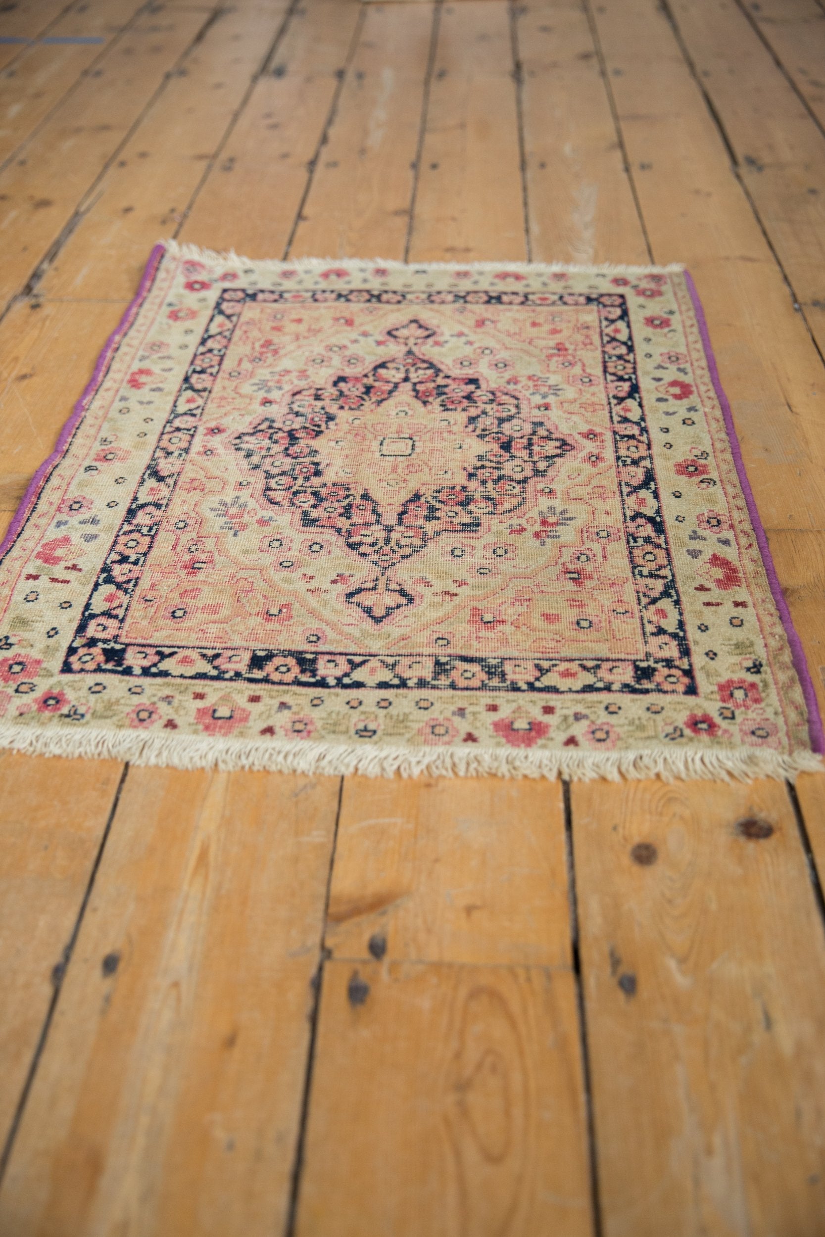 2x2.5 Antique Kerman Square Rug Mat // ONH Item 8490 Image 5