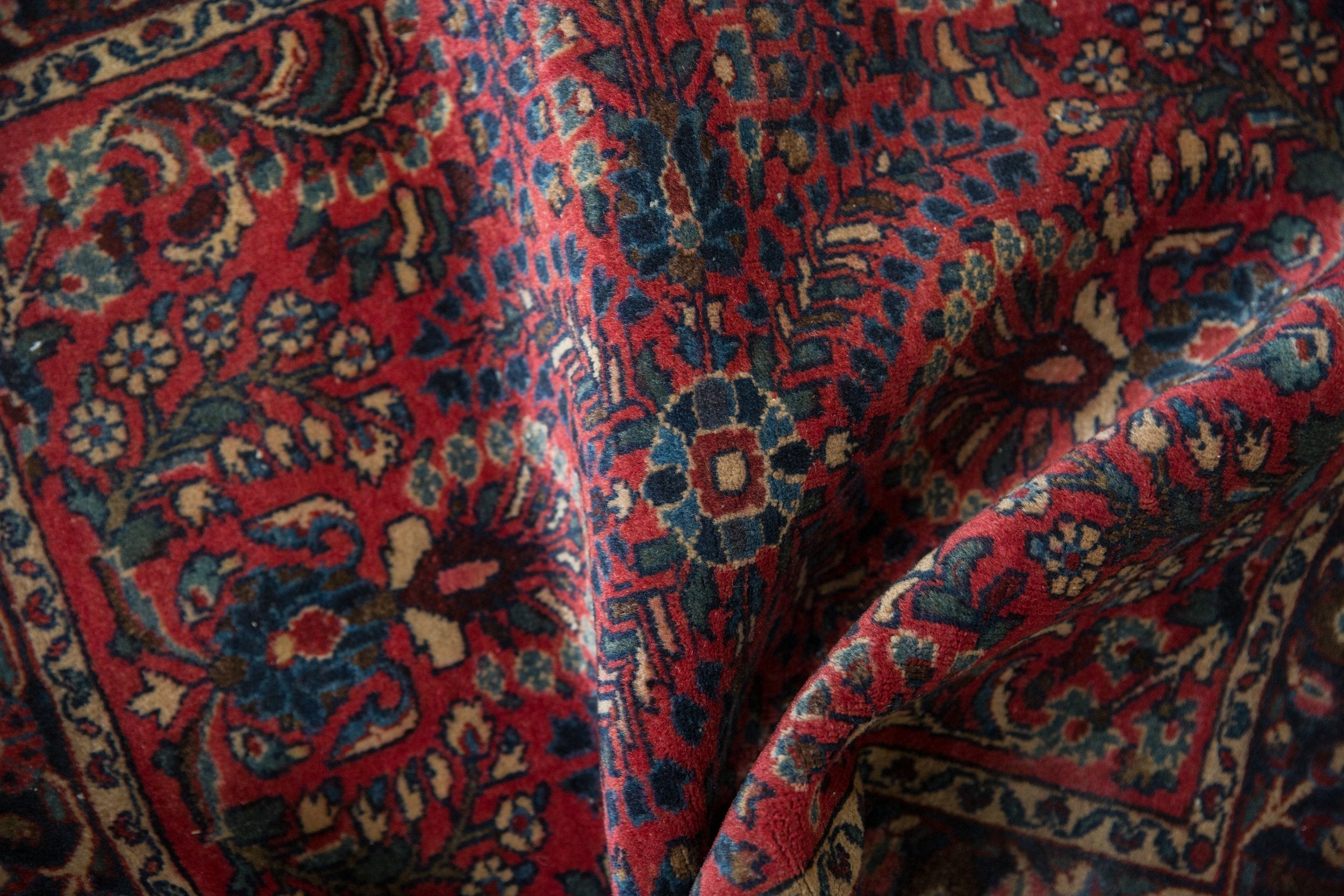 2.5x3 Vintage Fine German Sarouk Square Rug // ONH Item 8508 Image 6