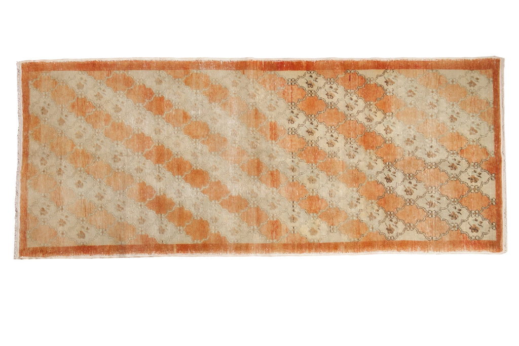 3.5x9.5 Vintage Distressed Oushak Rug Runner // ONH Item 8584