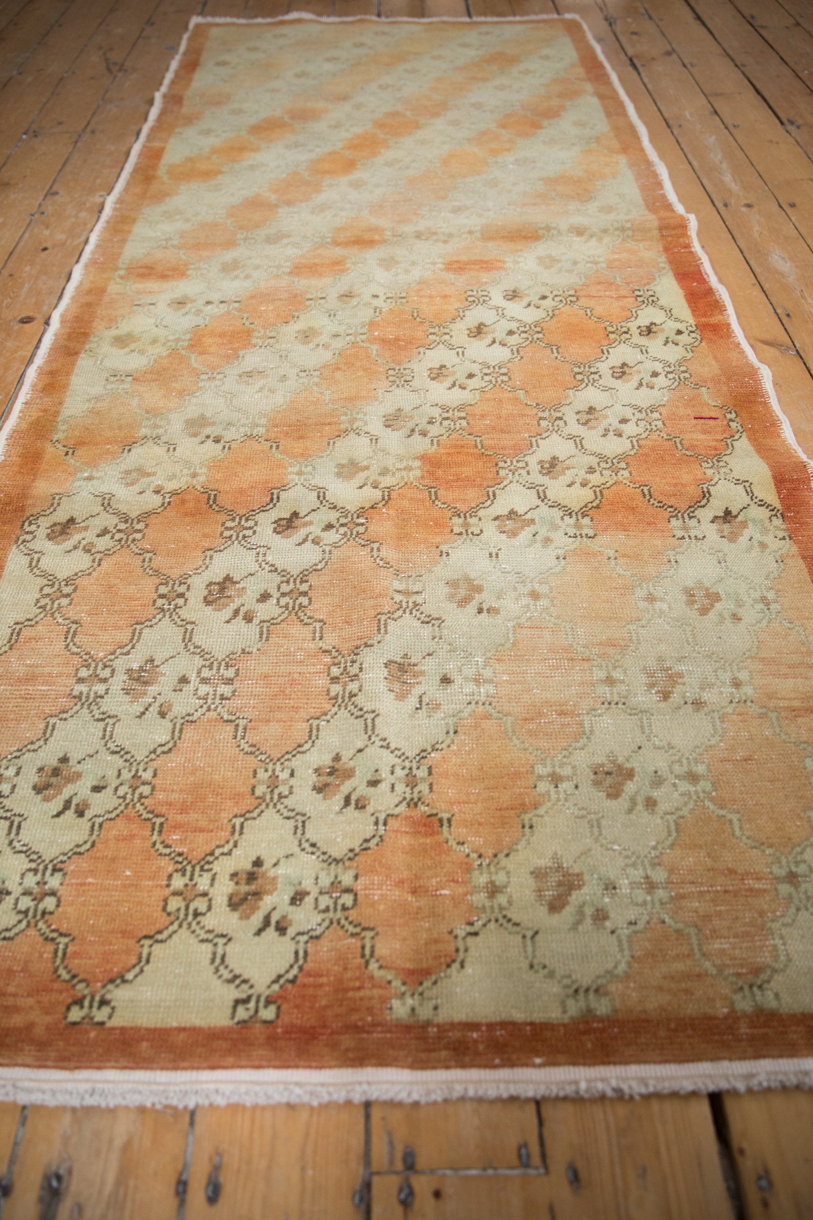 3.5x9.5 Vintage Distressed Oushak Rug Runner // ONH Item 8584 Image 2