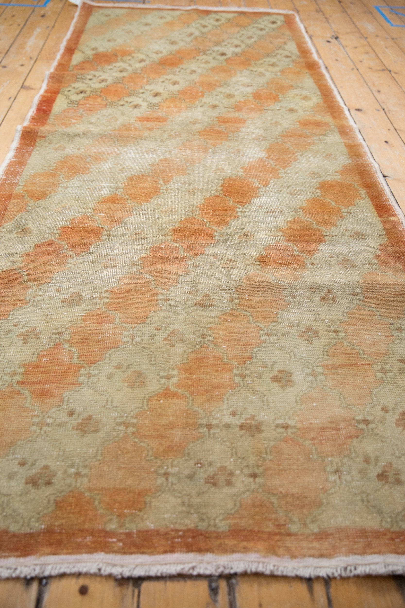 3.5x9.5 Vintage Distressed Oushak Rug Runner // ONH Item 8584 Image 5