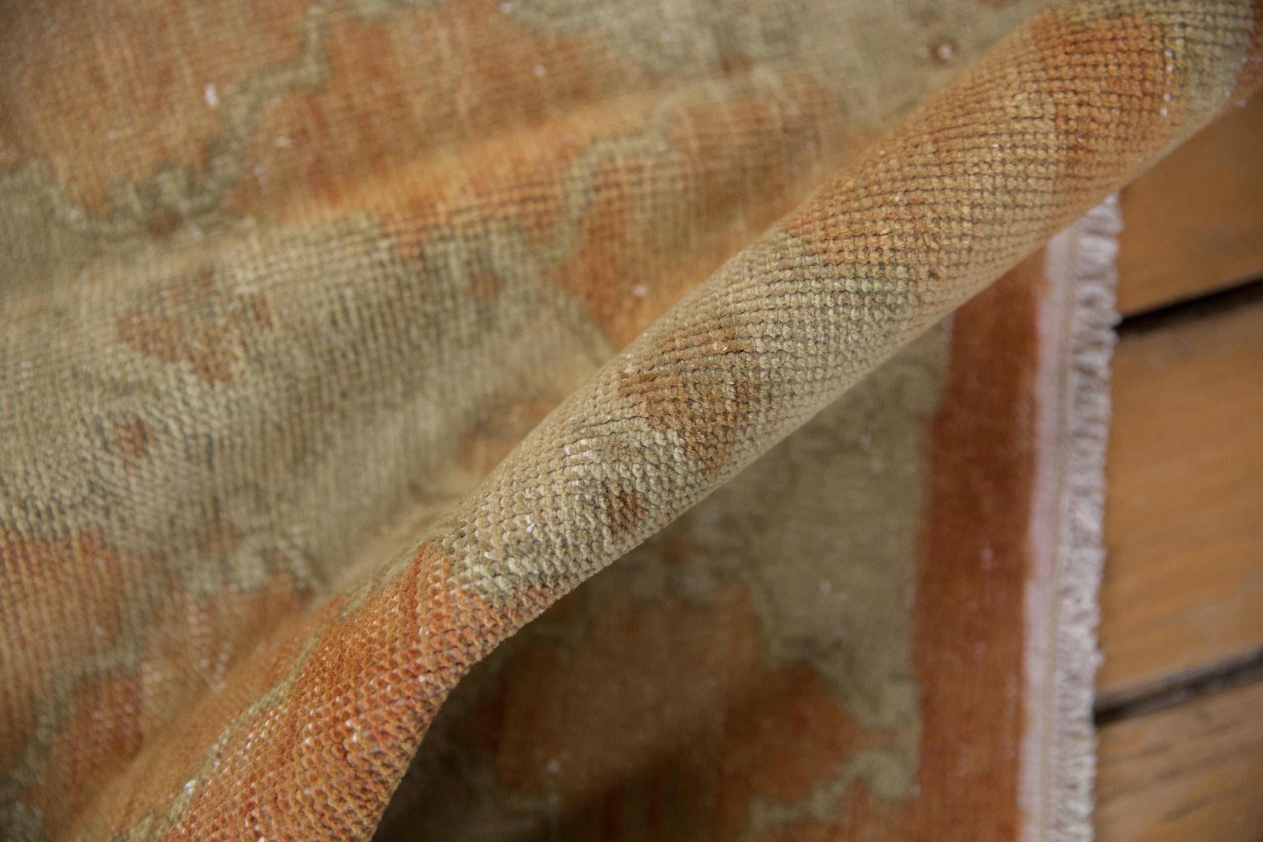 3.5x9.5 Vintage Distressed Oushak Rug Runner // ONH Item 8584 Image 6