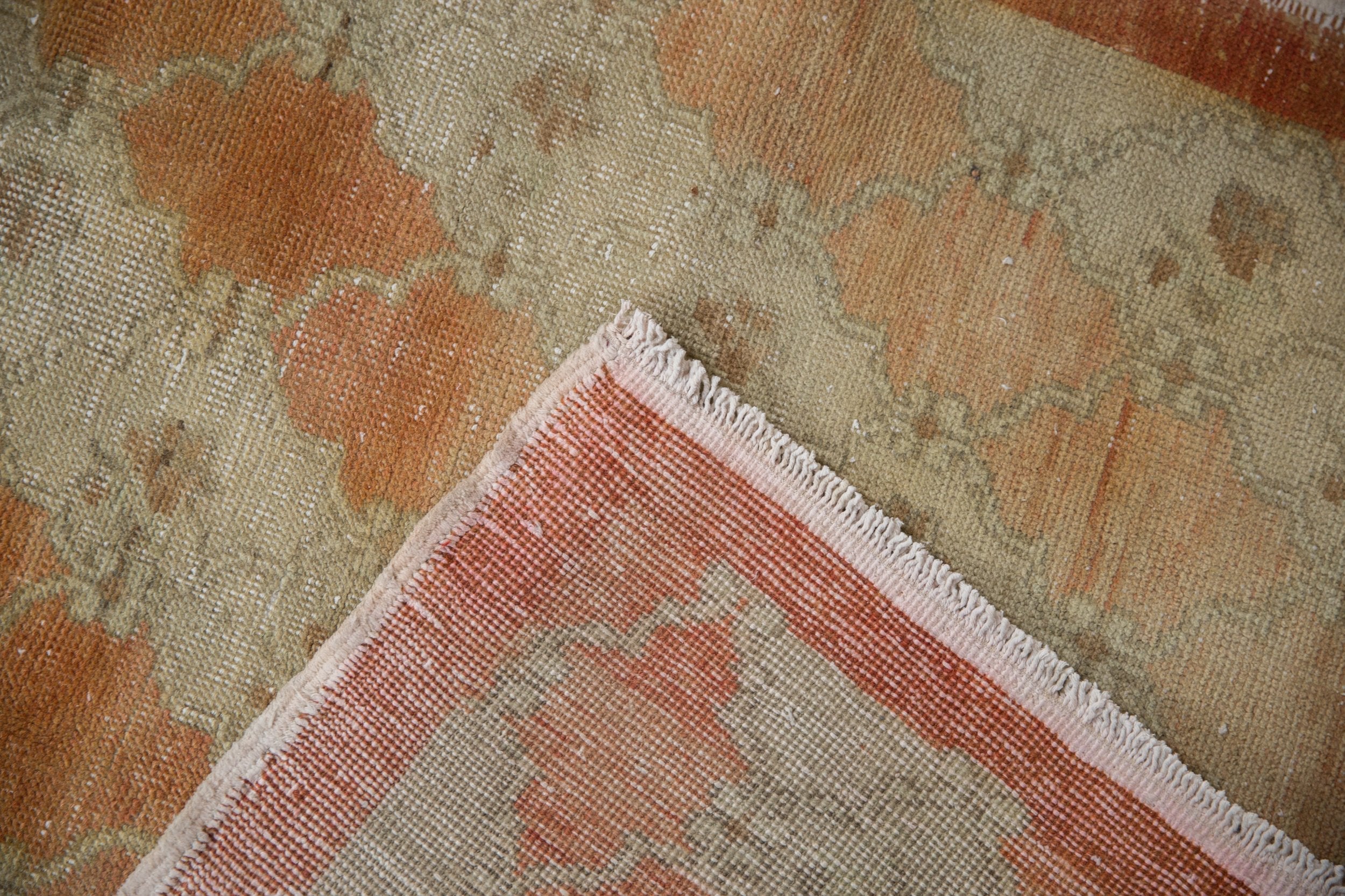 3.5x9.5 Vintage Distressed Oushak Rug Runner // ONH Item 8584 Image 7