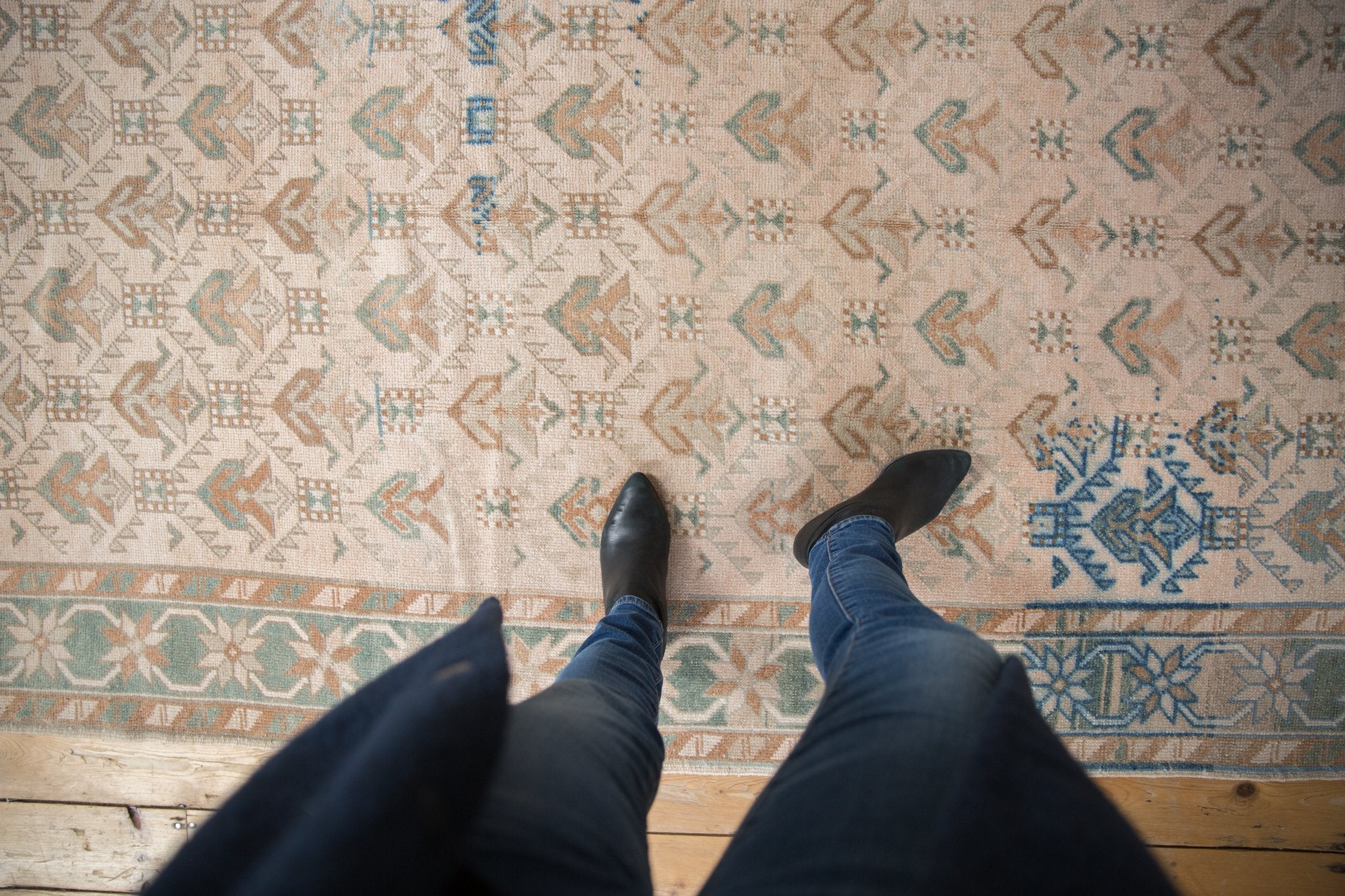 5x10.5 Vintage Distressed Oushak Rug Runner // ONH Item 8945 Image 1