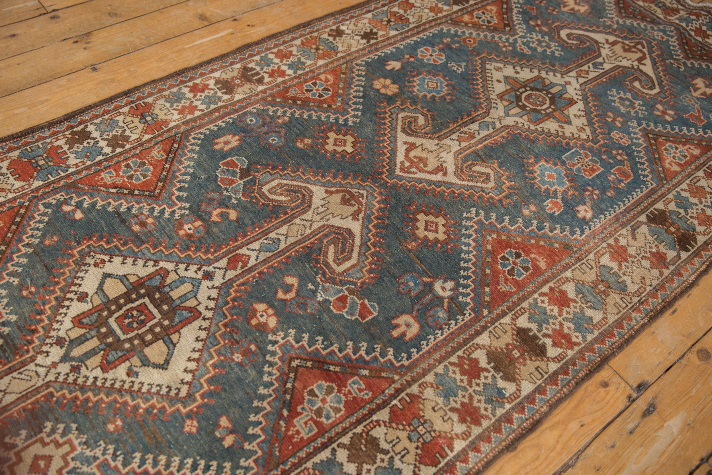 4x14 Vintage Distressed Hamadan Rug Runner // ONH Item 8972 Image 5