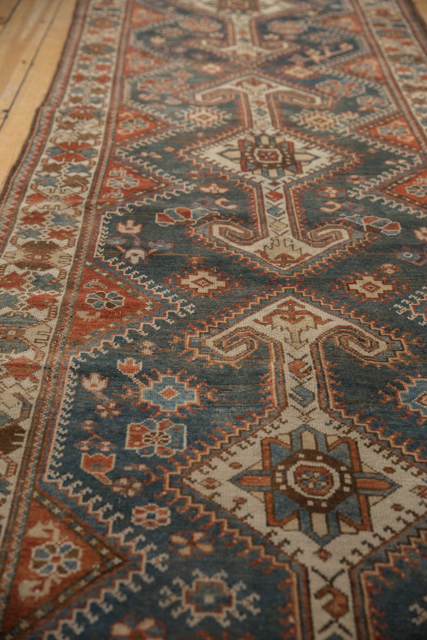 4x14 Vintage Distressed Hamadan Rug Runner // ONH Item 8972 Image 7