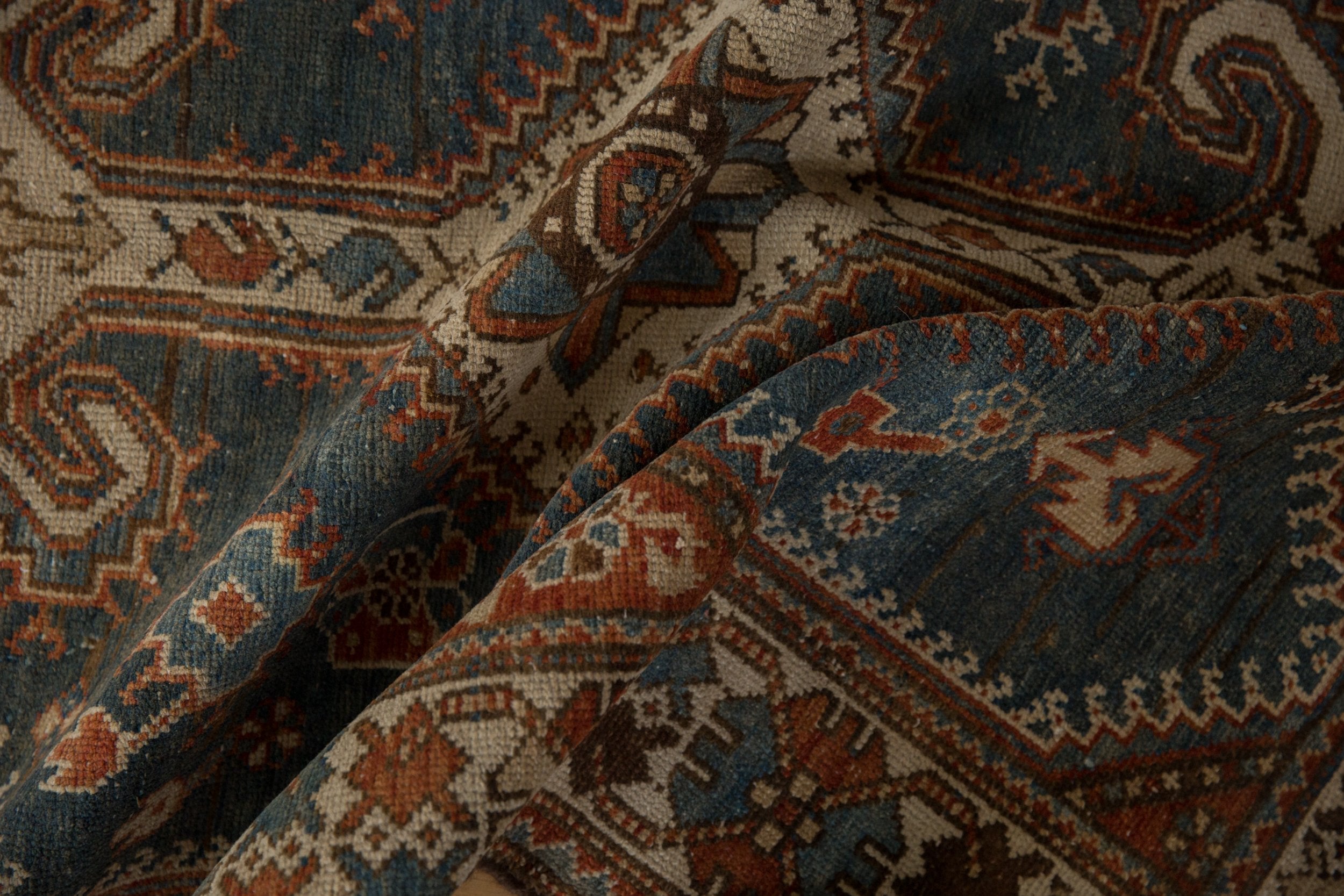 4x14 Vintage Distressed Hamadan Rug Runner // ONH Item 8972 Image 10