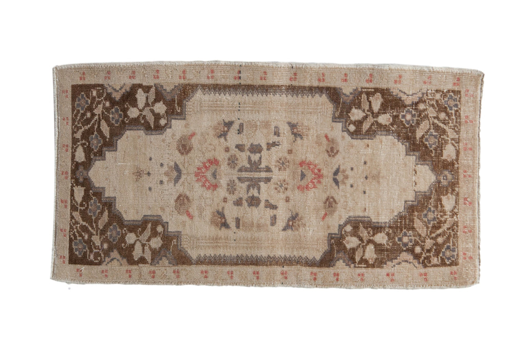 1.5x3 Vintage Distressed Oushak Rug Mat // ONH Item 9407