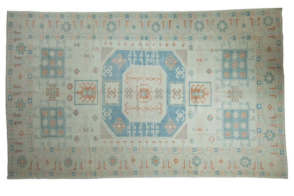 7x11.5 Vintage Distressed Oushak Carpet // ONH Item 9494