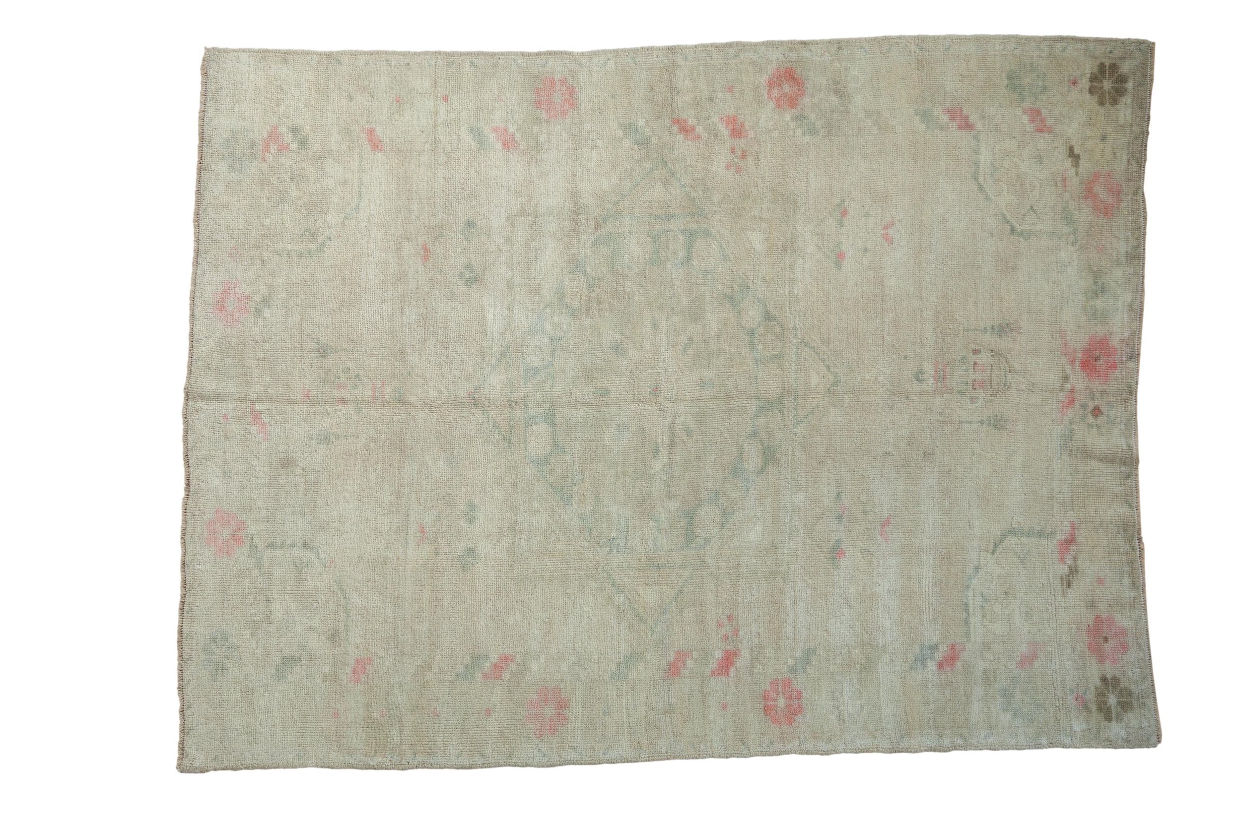 4.5x6 Vintage Distressed Oushak Rug // ONH Item 9552