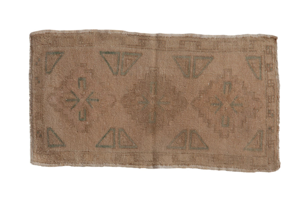 1.5x3 Vintage Distressed Oushak Rug Mat // ONH Item 9585
