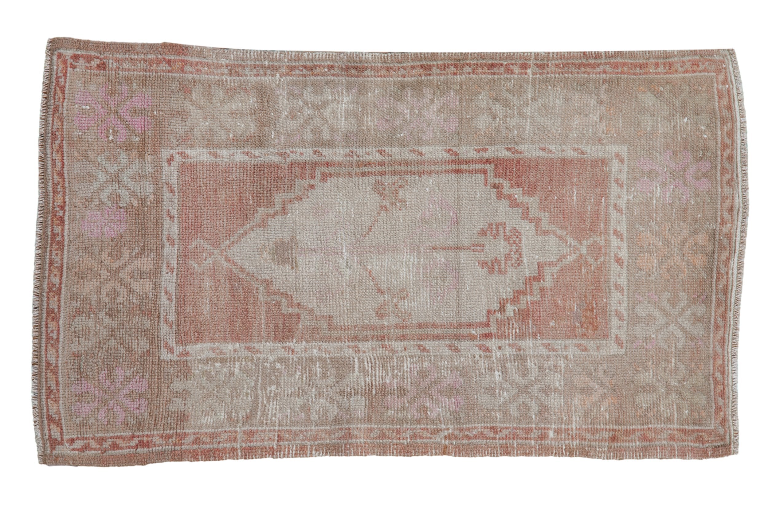 2x3.5 Vintage Distressed Oushak Rug // ONH Item 9638