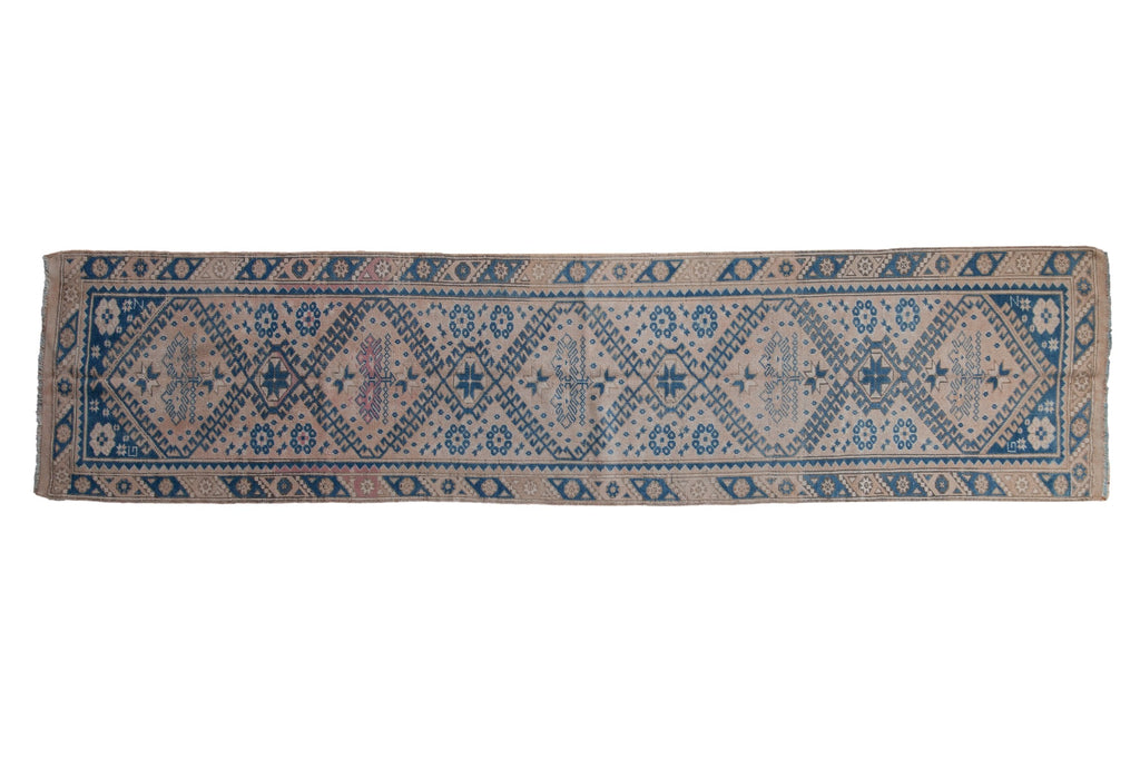 2.5x10.5 Vintage Distressed Melas Rug Runner // ONH Item 9810