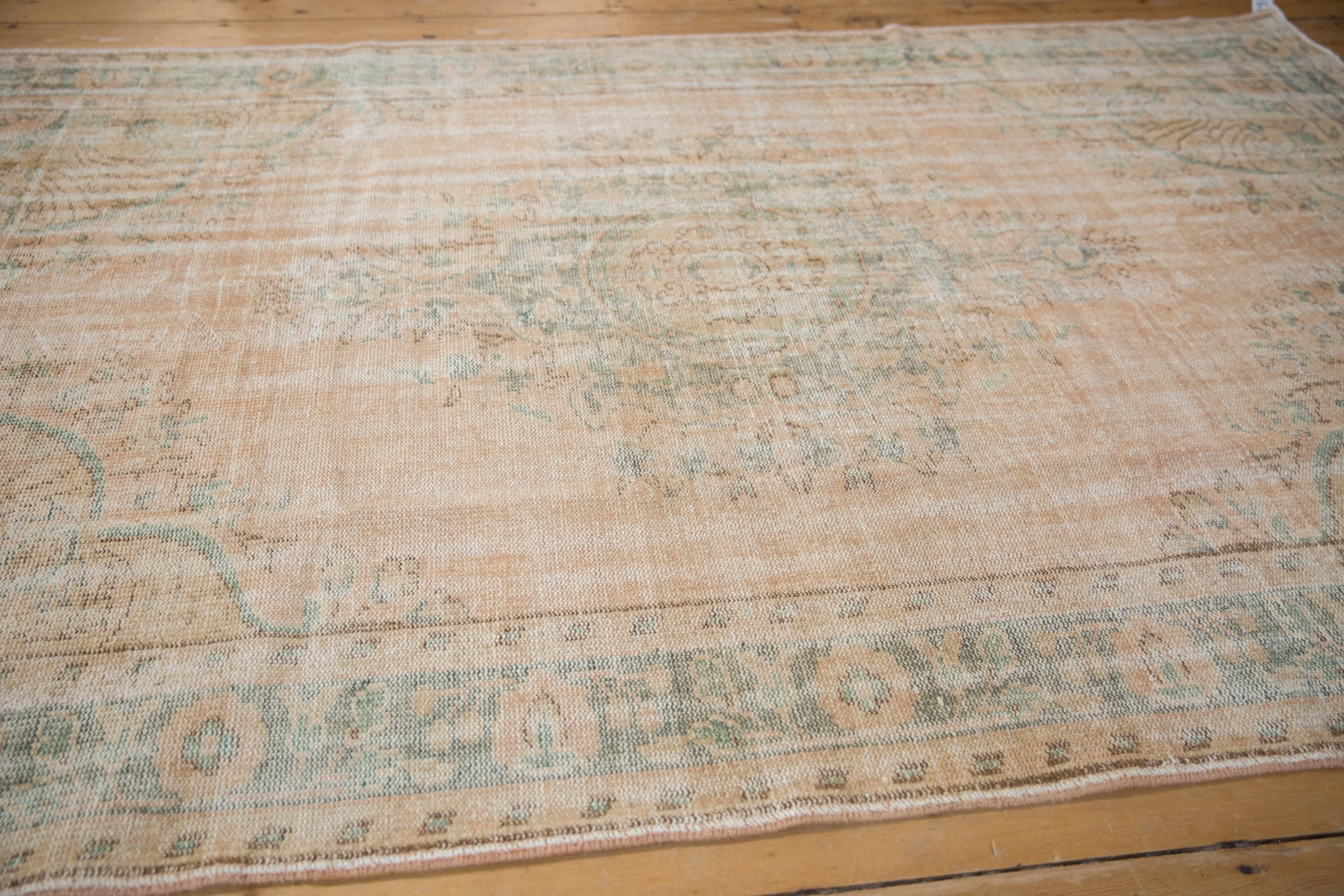 6x9.5 Vintage Distressed Oushak Carpet // ONH Item 9852 Image 4