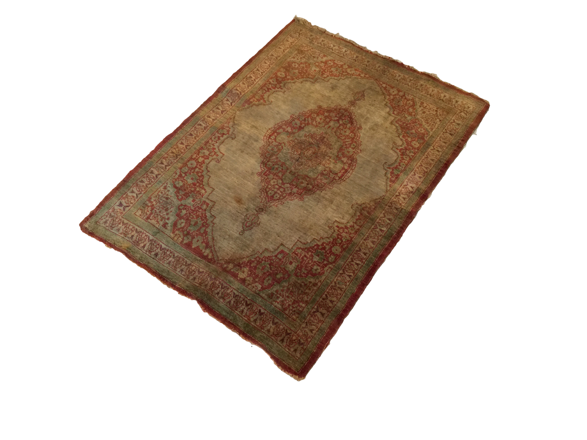  2x2.5 Antique Silk Persian Tabriz Rug Mat / Item 1783 image 17