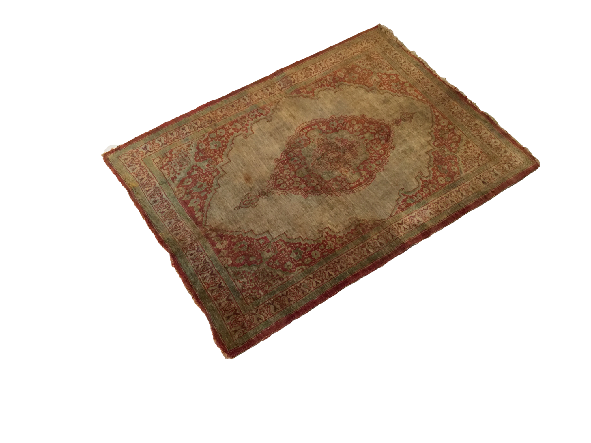  2x2.5 Antique Silk Persian Tabriz Rug Mat / Item 1783 image 19