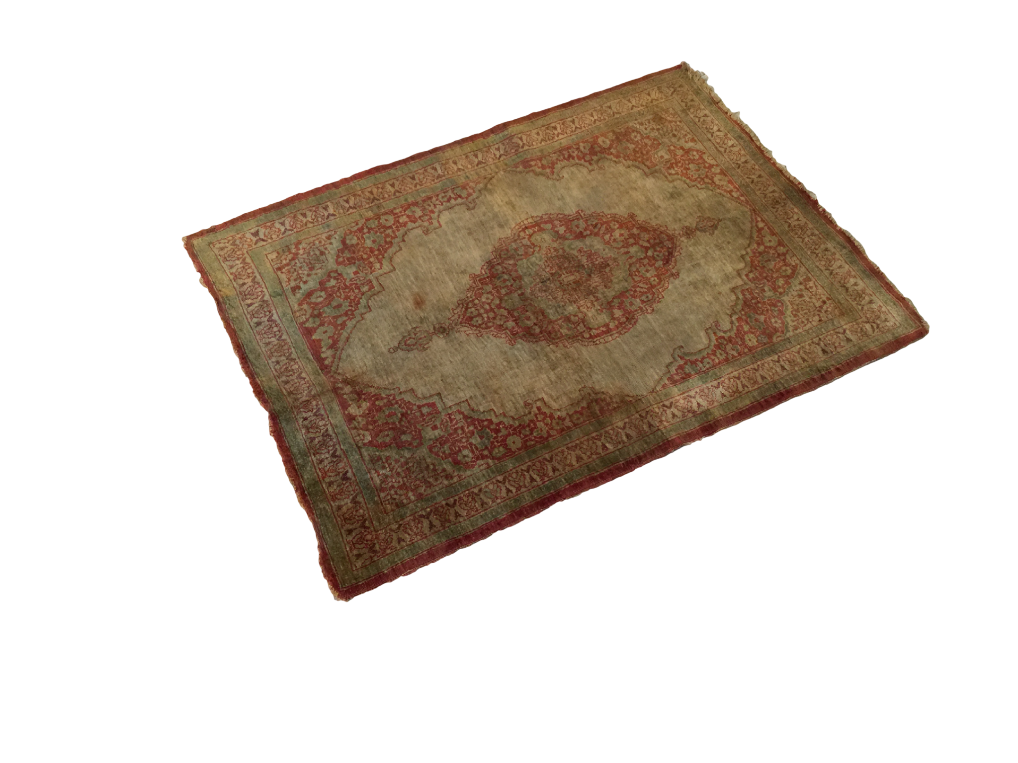  2x2.5 Antique Silk Persian Tabriz Rug Mat / Item 1783 image 20