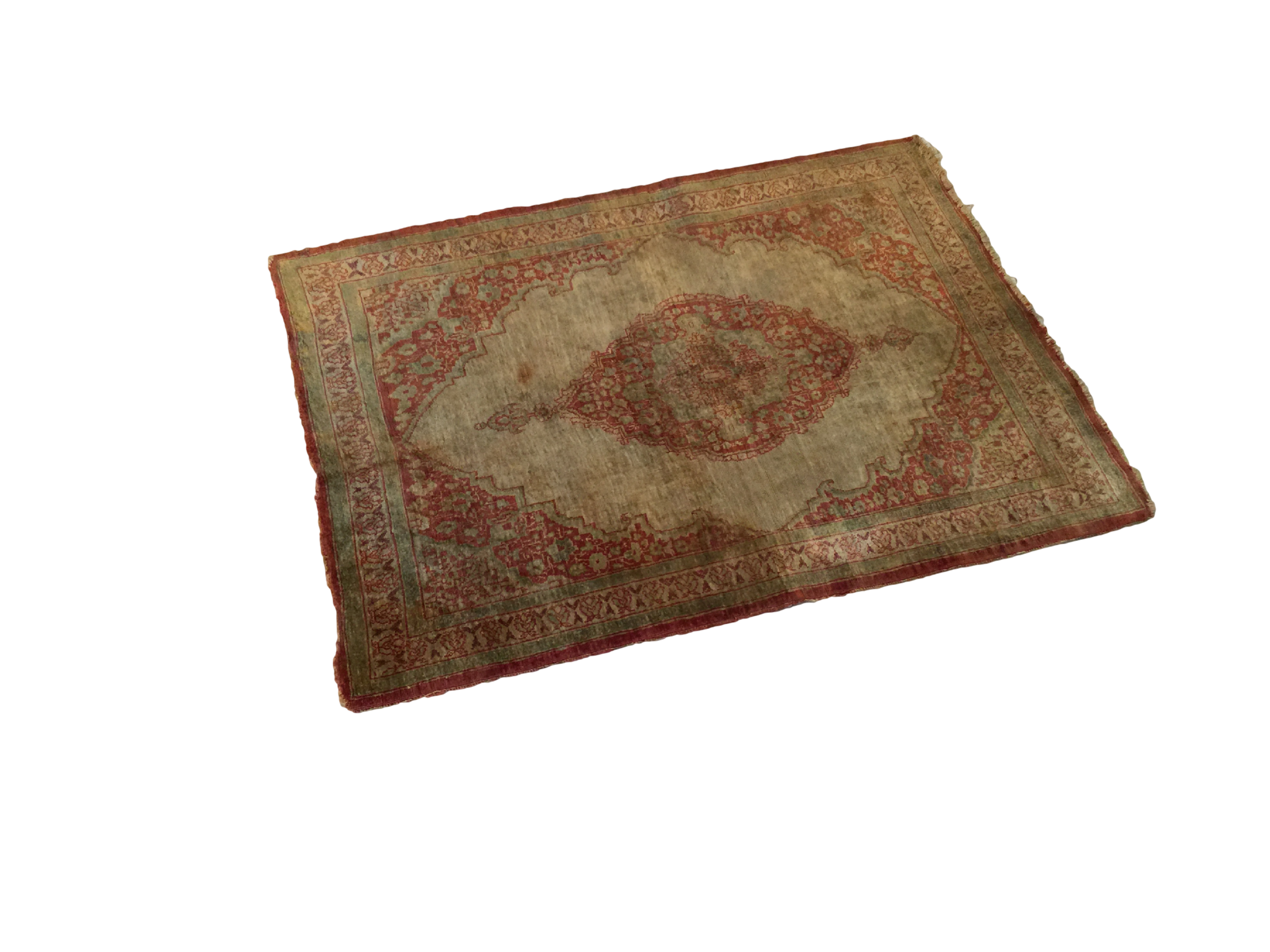  2x2.5 Antique Silk Persian Tabriz Rug Mat / Item 1783 image 21