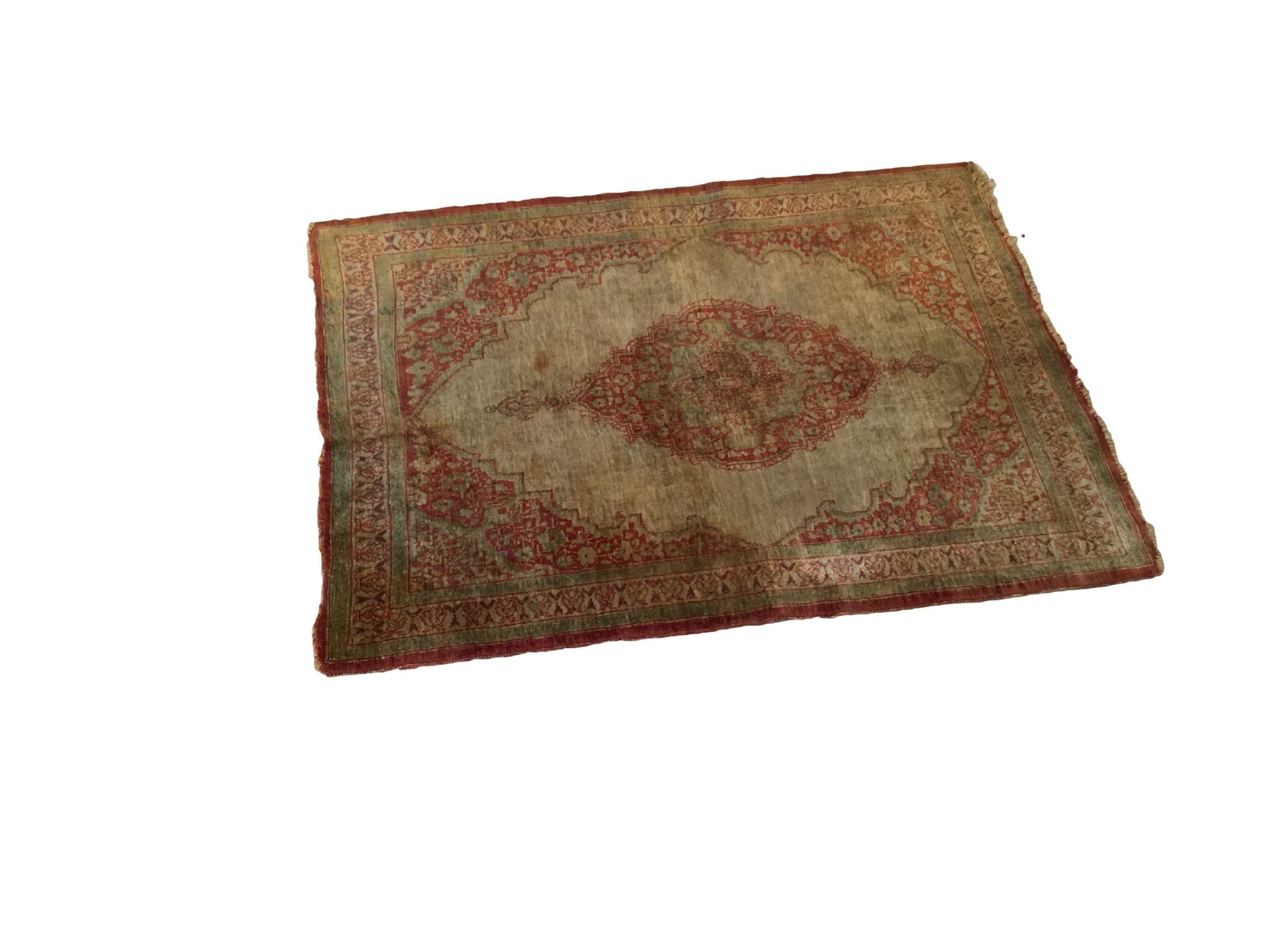  2x2.5 Antique Silk Persian Tabriz Rug Mat / Item 1783 image 22