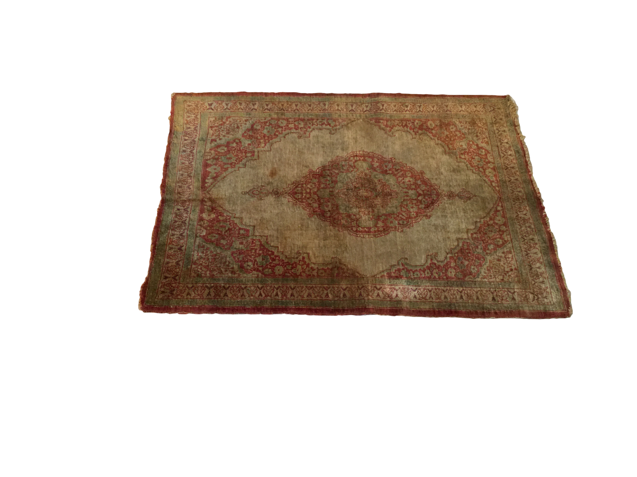  2x2.5 Antique Silk Persian Tabriz Rug Mat / Item 1783 image 23