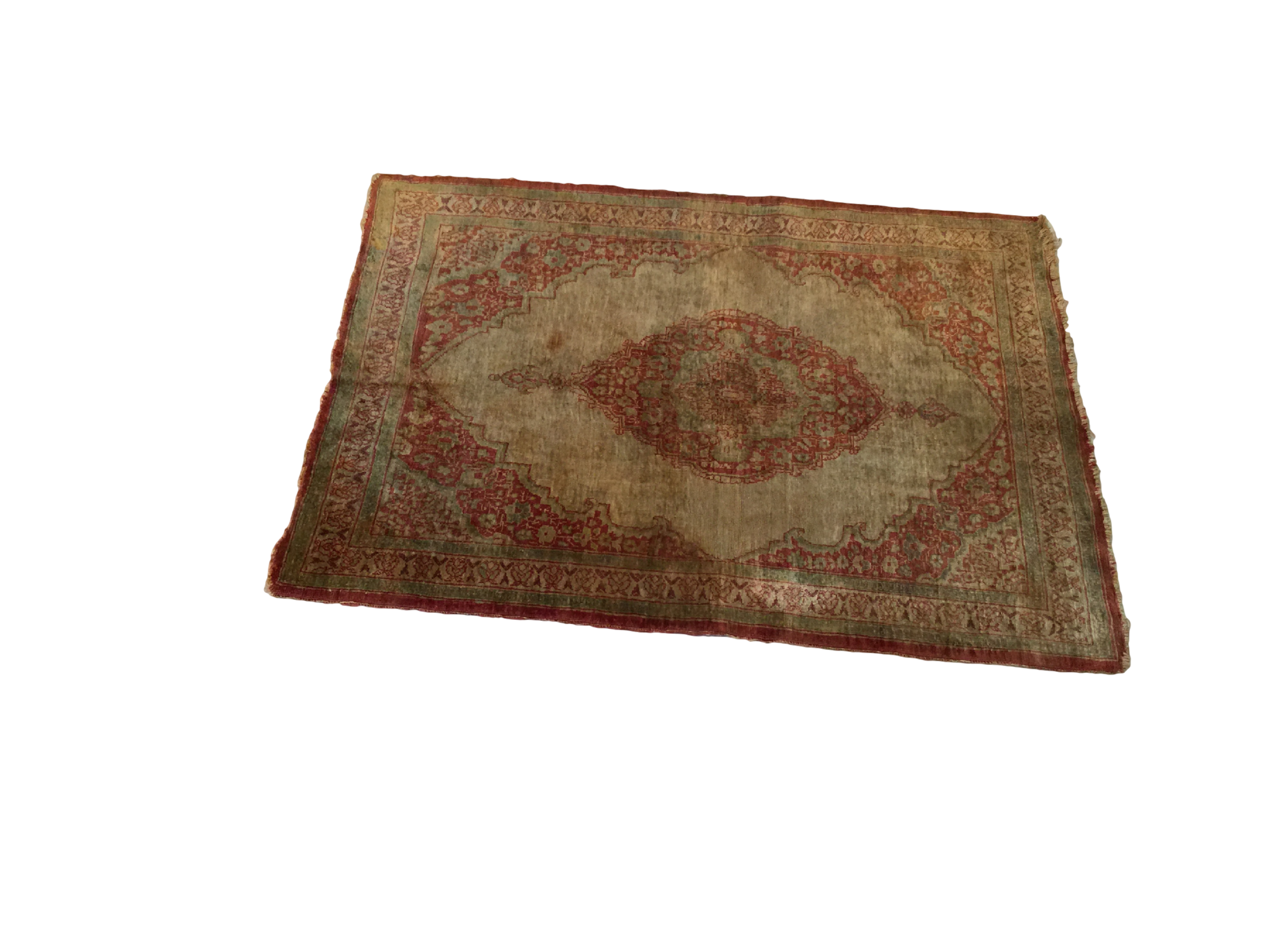  2x2.5 Antique Silk Persian Tabriz Rug Mat / Item 1783 image 24