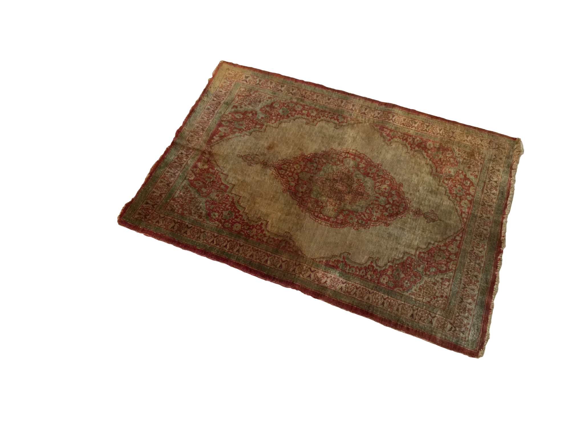  2x2.5 Antique Silk Persian Tabriz Rug Mat / Item 1783 image 26