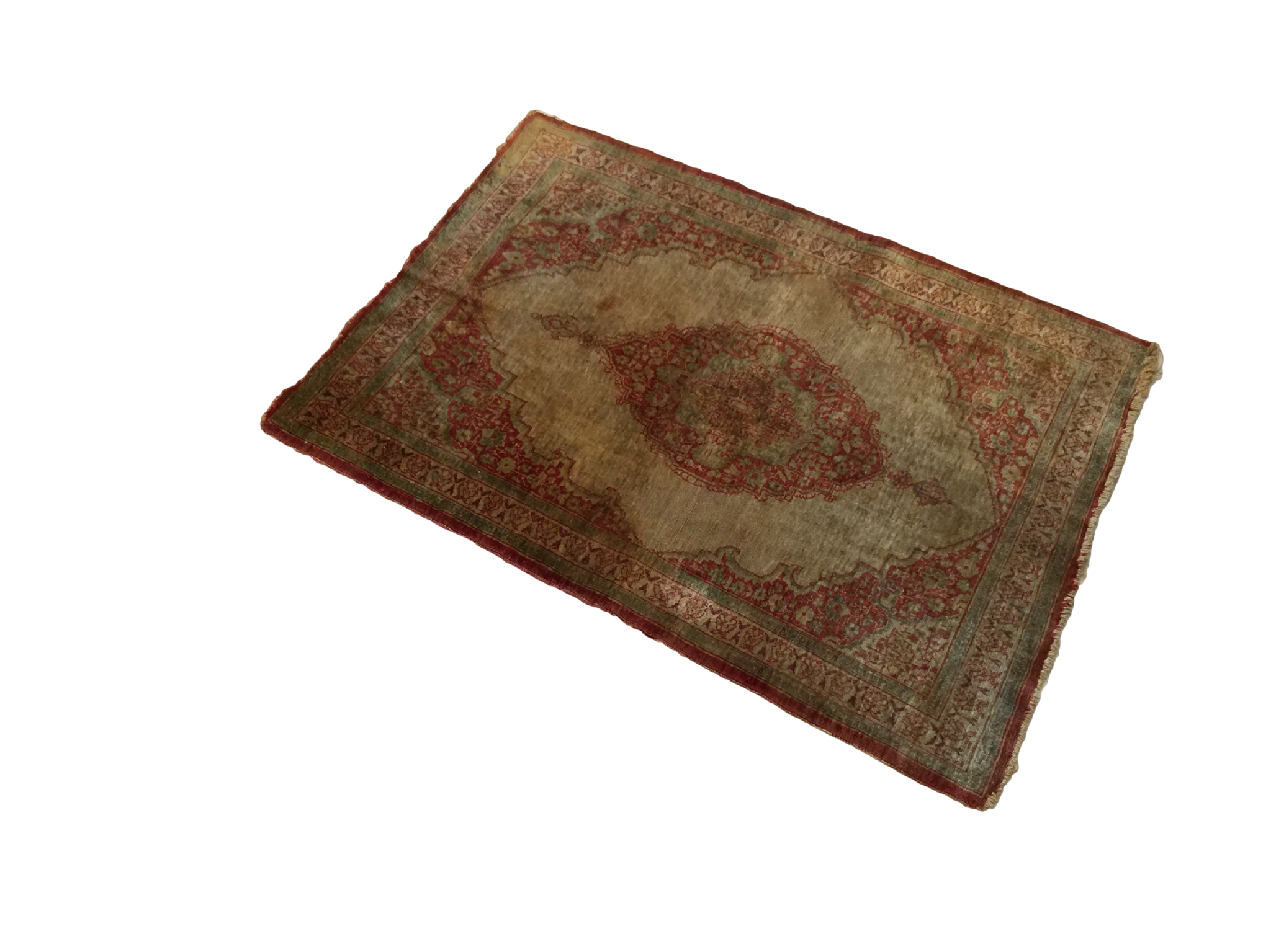  2x2.5 Antique Silk Persian Tabriz Rug Mat / Item 1783 image 27