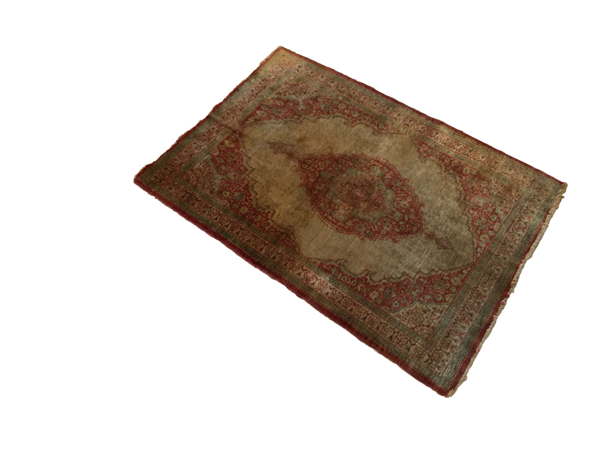  2x2.5 Antique Silk Persian Tabriz Rug Mat / Item 1783 image 28