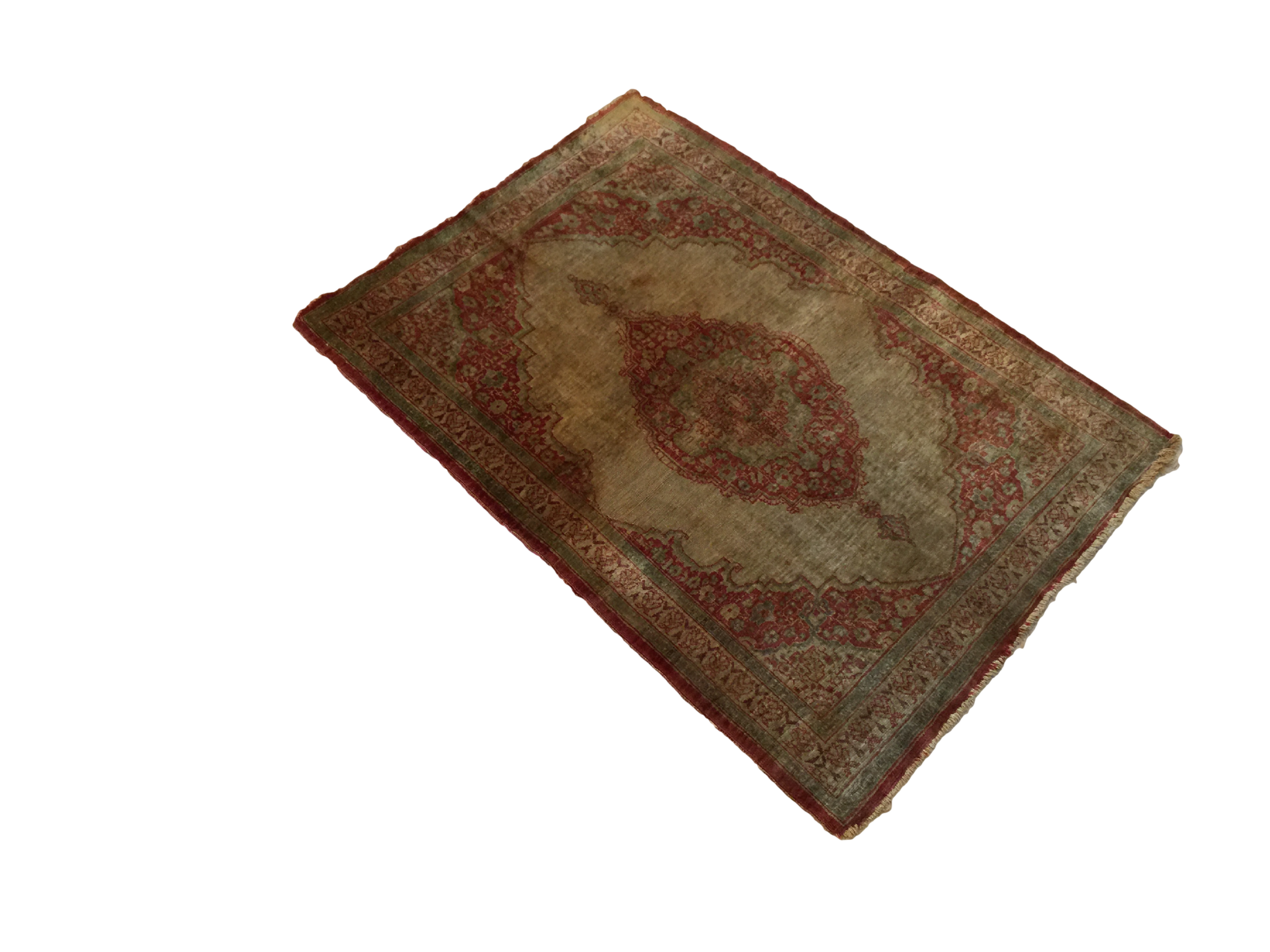  2x2.5 Antique Silk Persian Tabriz Rug Mat / Item 1783 image 29